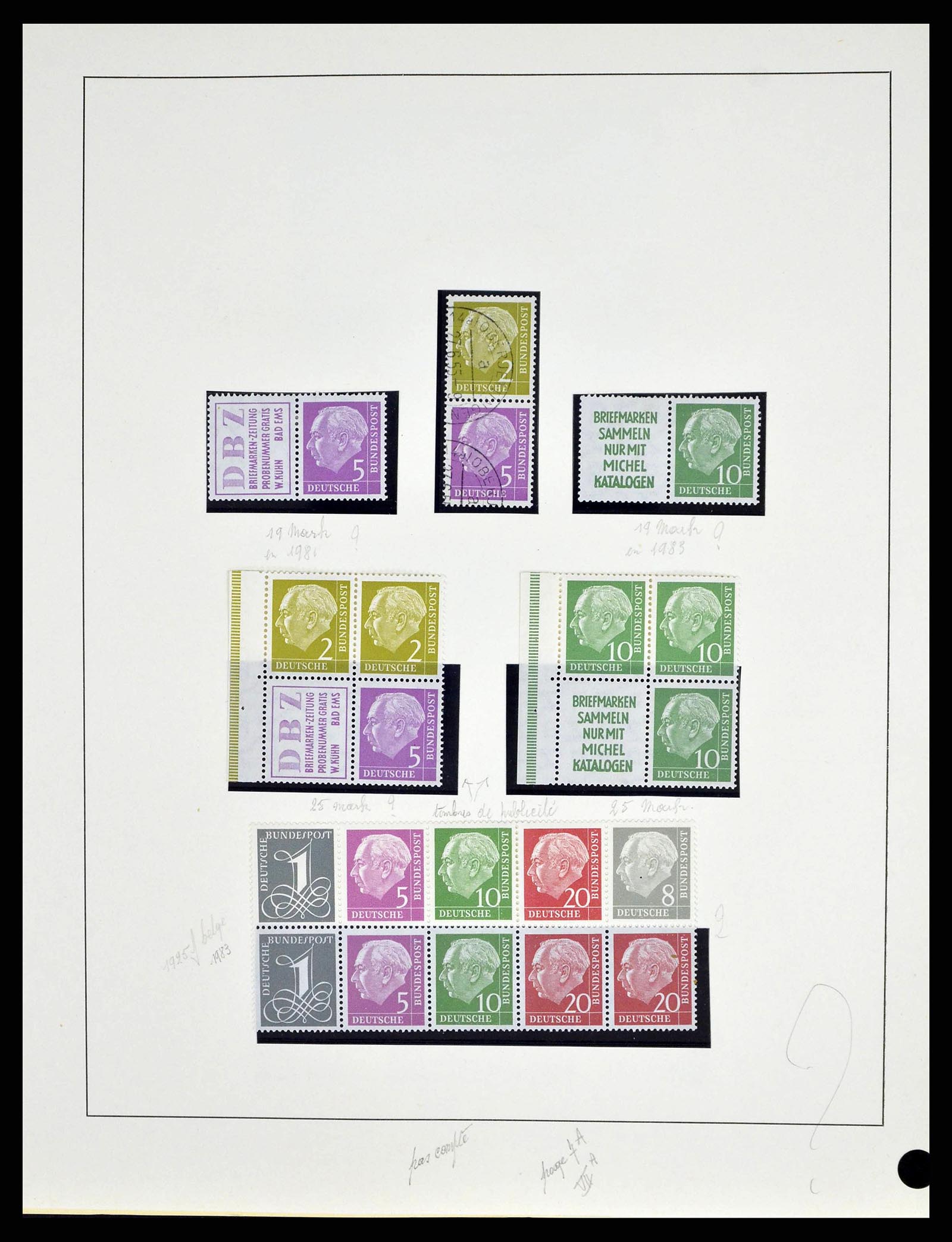 38679 0012 - Stamp collection 38679 Bundespost complete 1949-1973.