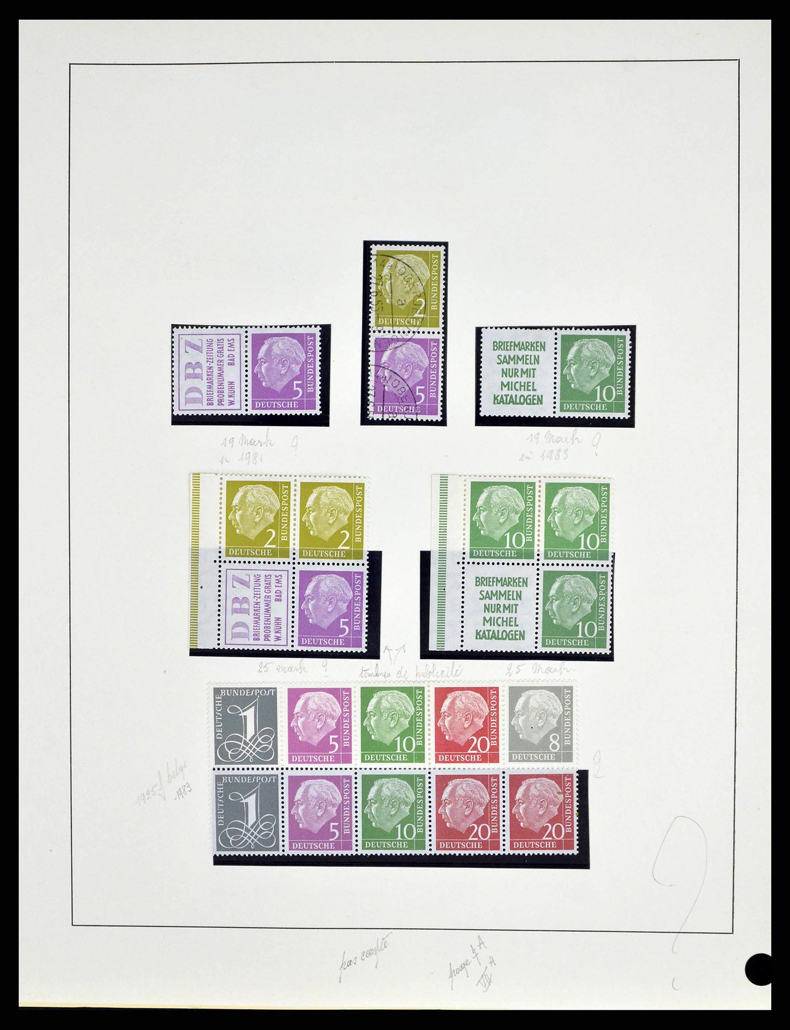38679 0012 - Postzegelverzameling 38679 Bundespost compleet 1949-1973.