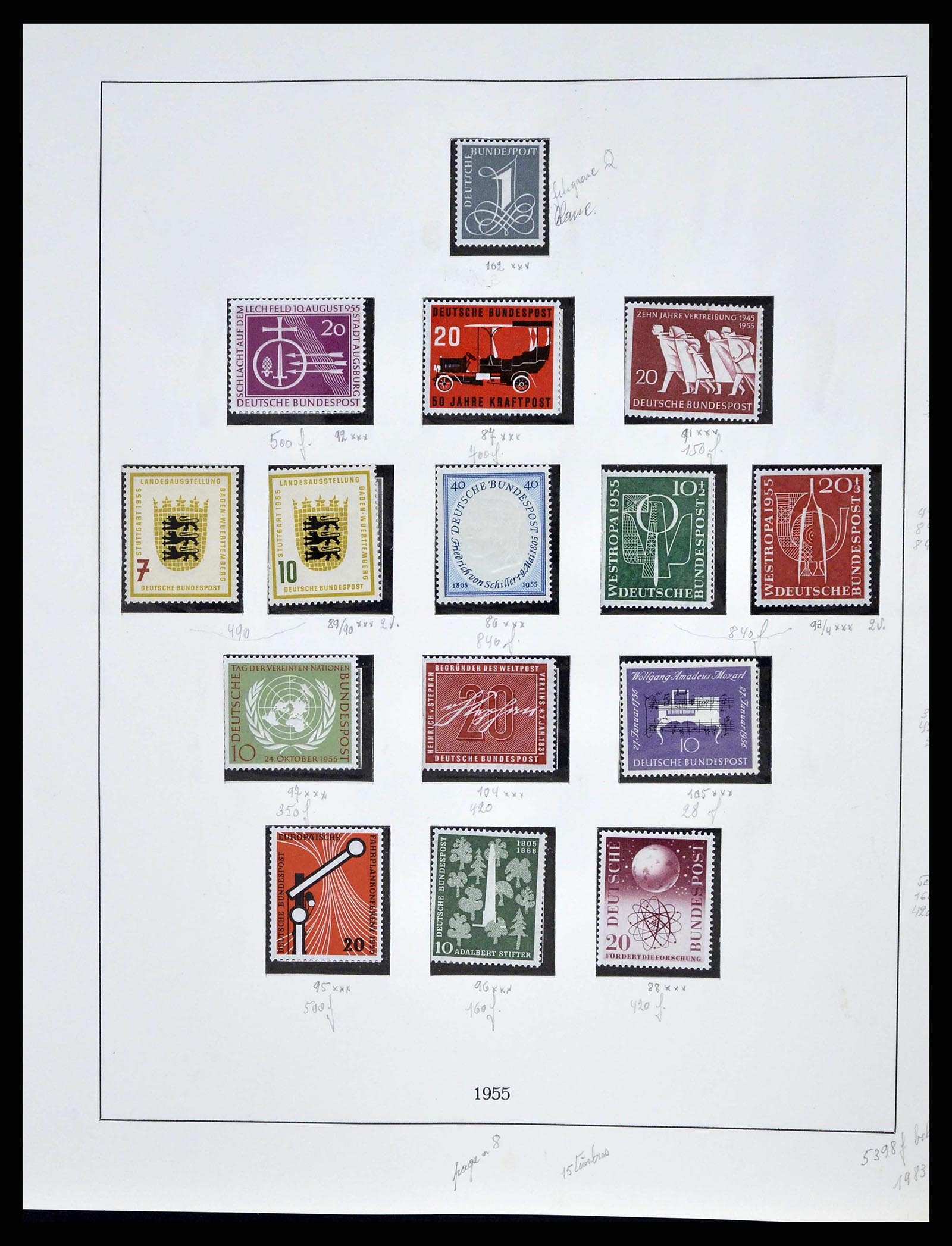 38679 0015 - Postzegelverzameling 38679 Bundespost compleet 1949-1973.