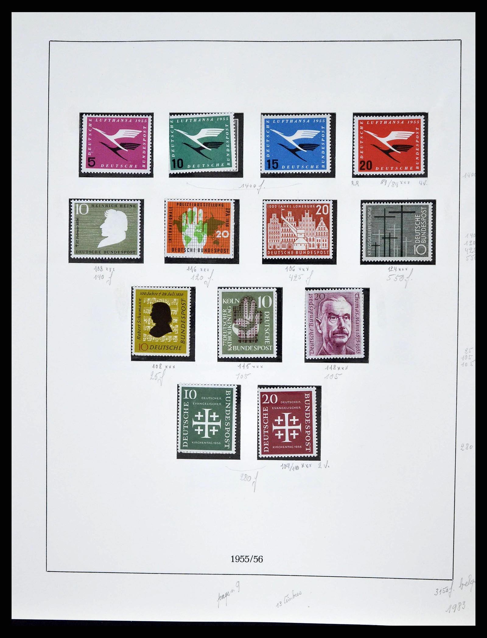 38679 0016 - Postzegelverzameling 38679 Bundespost compleet 1949-1973.