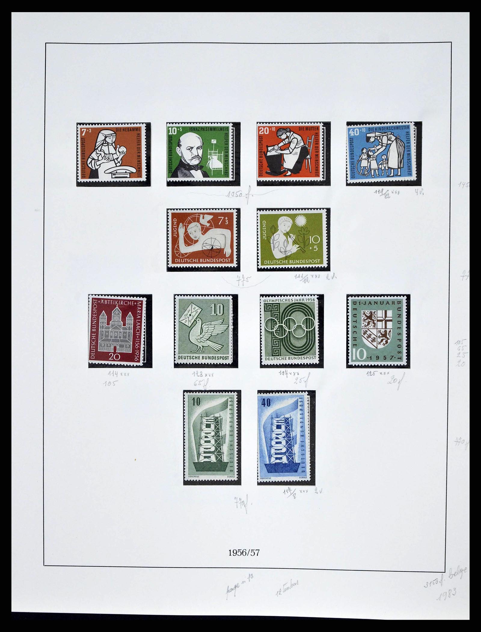 38679 0017 - Postzegelverzameling 38679 Bundespost compleet 1949-1973.