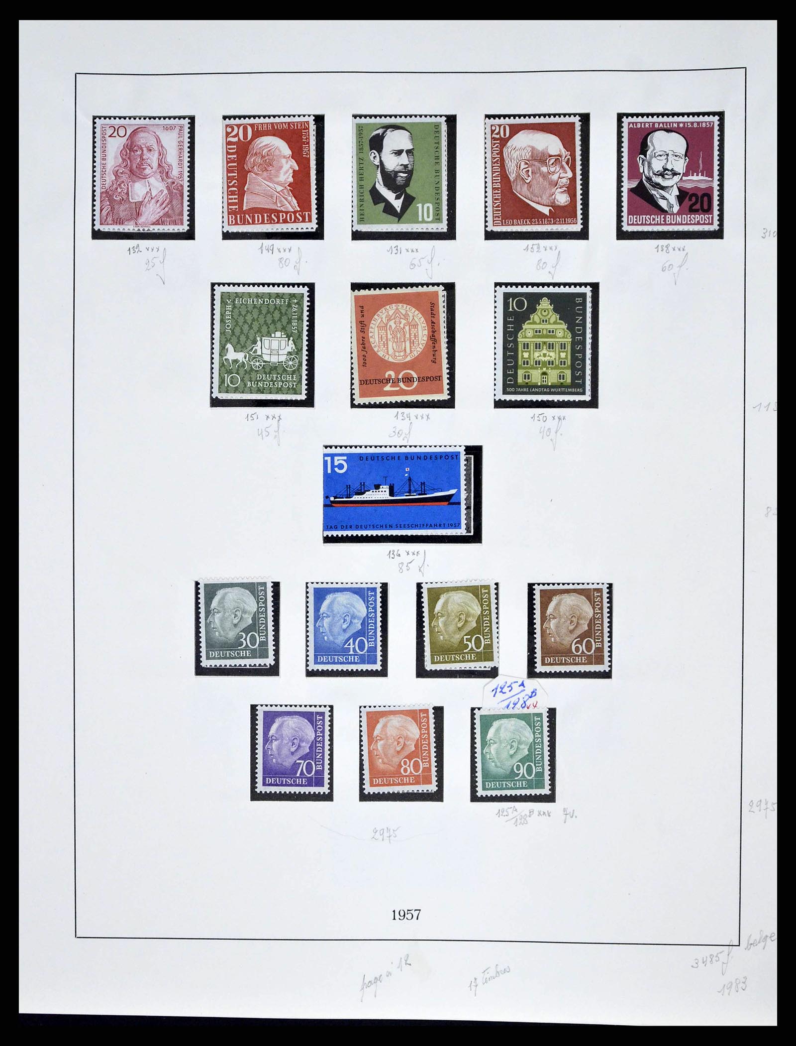 38679 0019 - Postzegelverzameling 38679 Bundespost compleet 1949-1973.