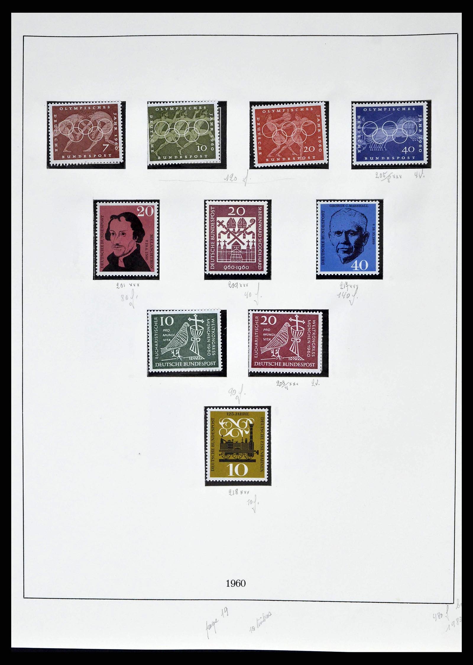 38679 0028 - Stamp collection 38679 Bundespost complete 1949-1973.