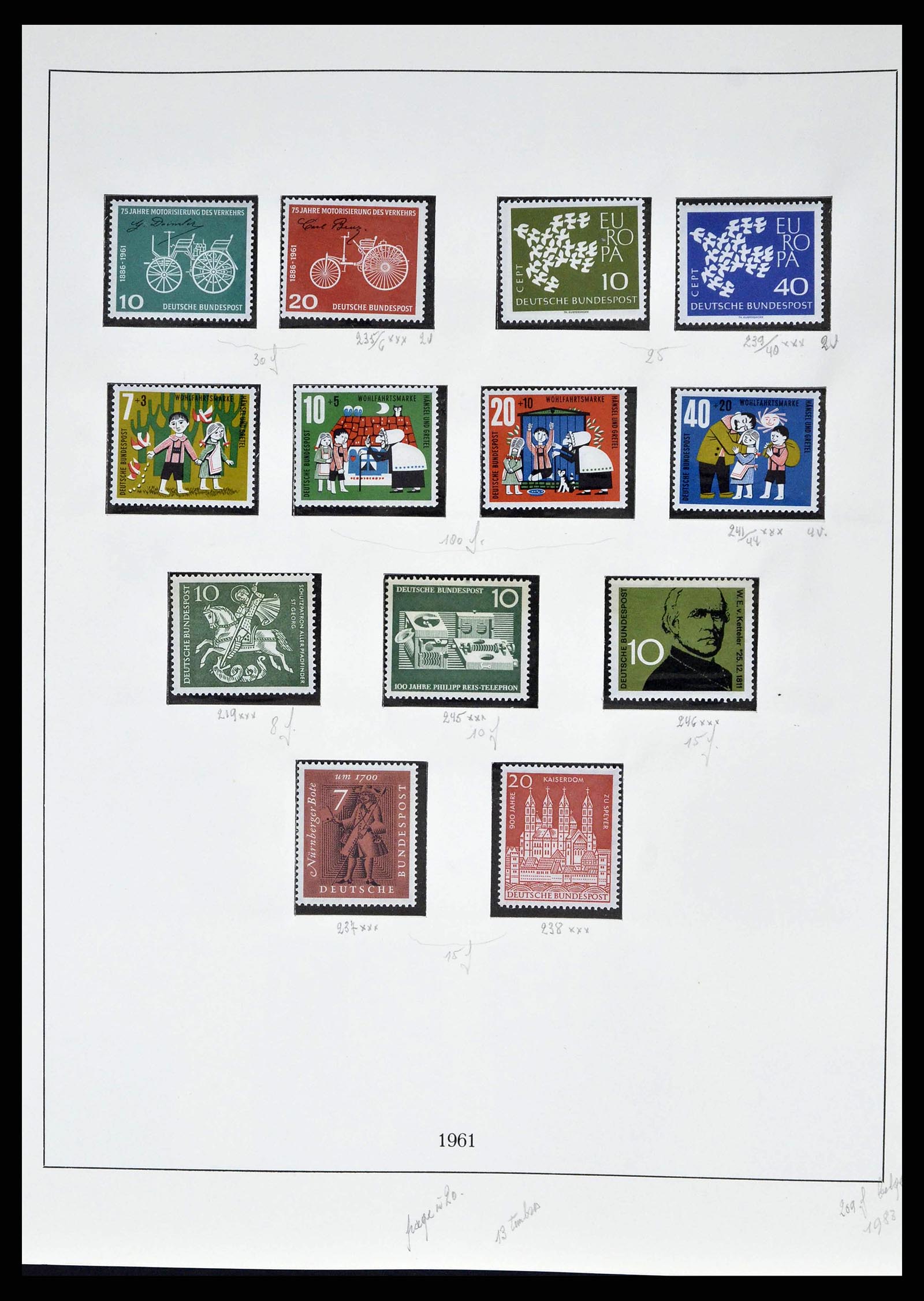 38679 0029 - Stamp collection 38679 Bundespost complete 1949-1973.