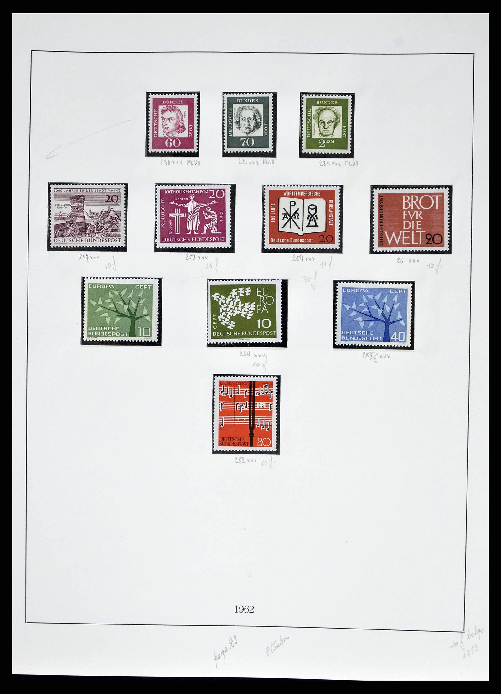 38679 0033 - Stamp collection 38679 Bundespost complete 1949-1973.