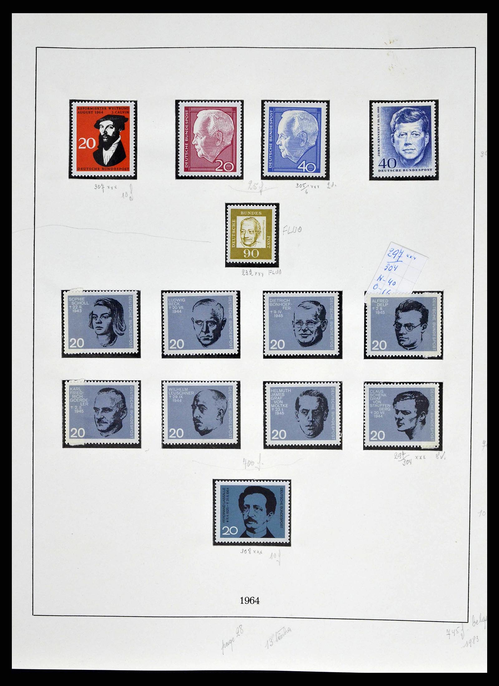 38679 0038 - Stamp collection 38679 Bundespost complete 1949-1973.