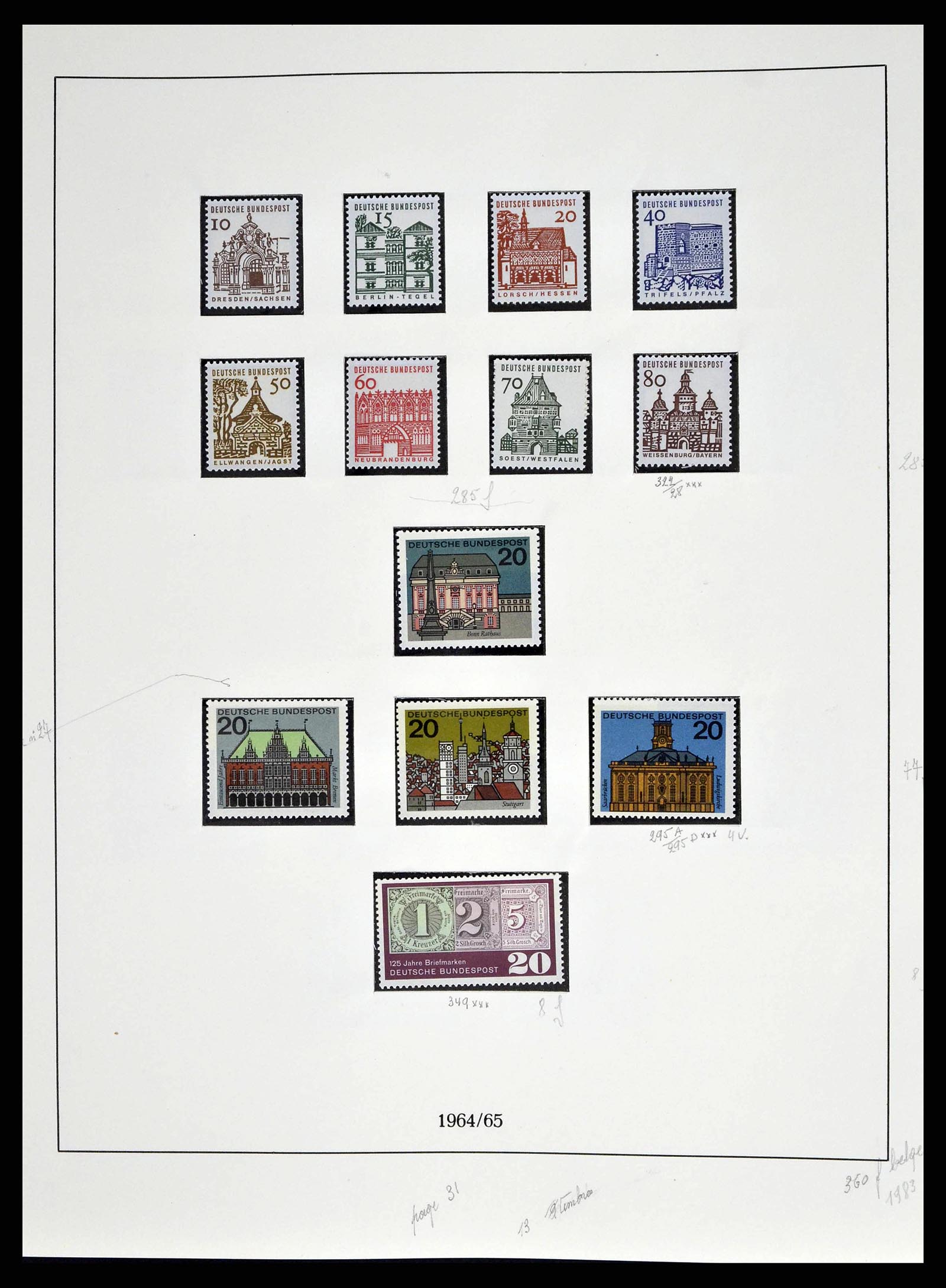 38679 0043 - Stamp collection 38679 Bundespost complete 1949-1973.