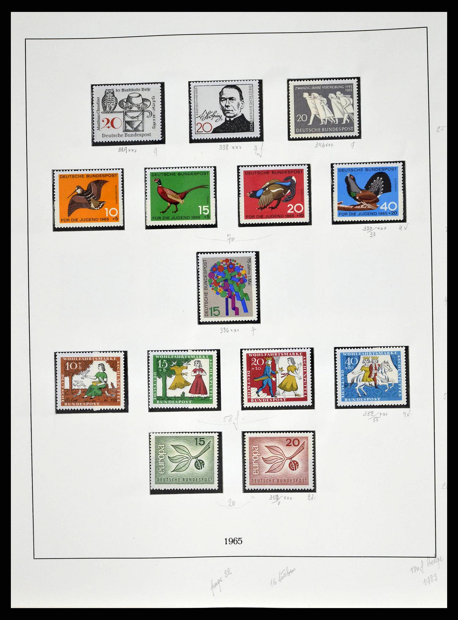 38679 0044 - Stamp collection 38679 Bundespost complete 1949-1973.