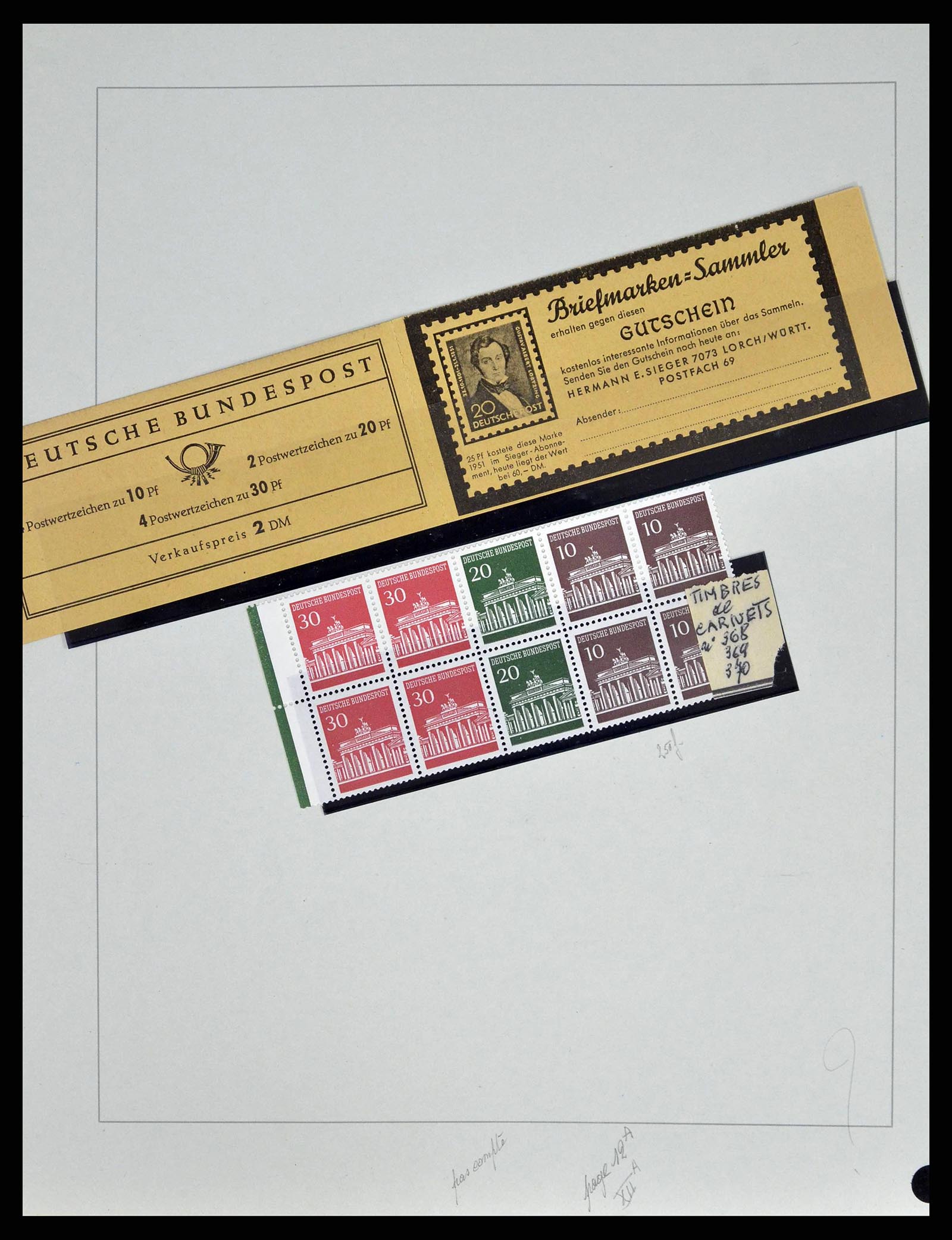 38679 0049 - Stamp collection 38679 Bundespost complete 1949-1973.