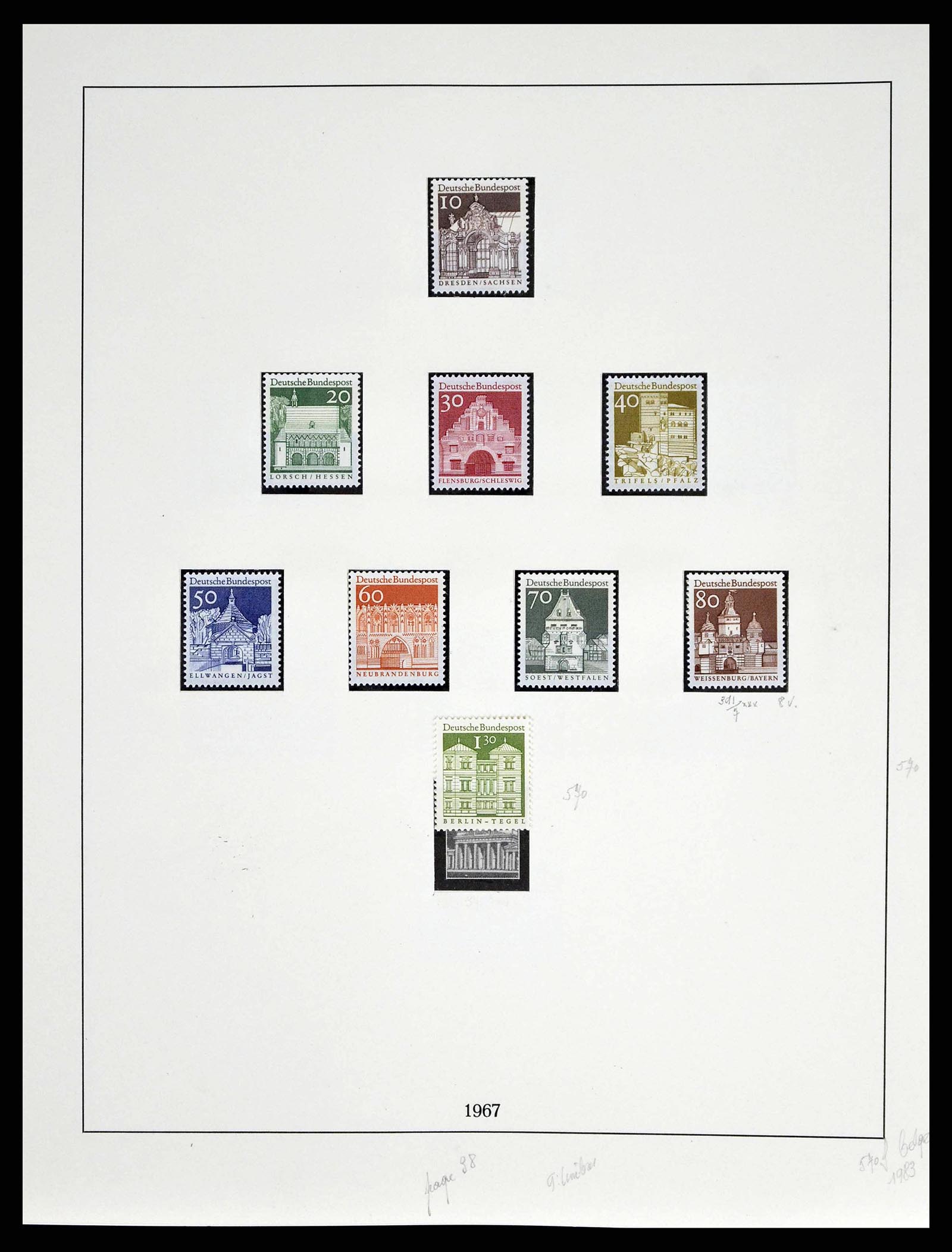 38679 0054 - Stamp collection 38679 Bundespost complete 1949-1973.