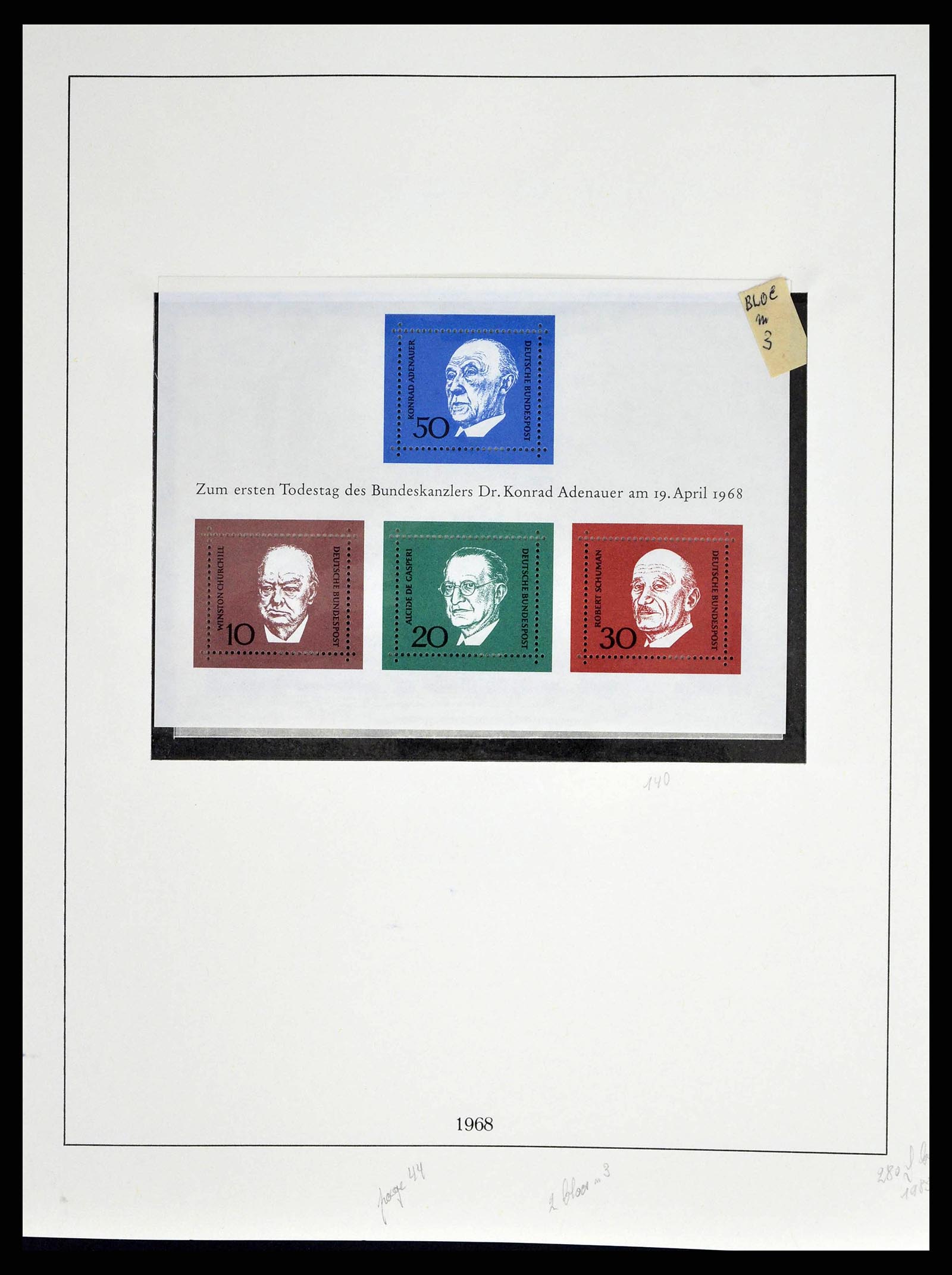 38679 0061 - Postzegelverzameling 38679 Bundespost compleet 1949-1973.