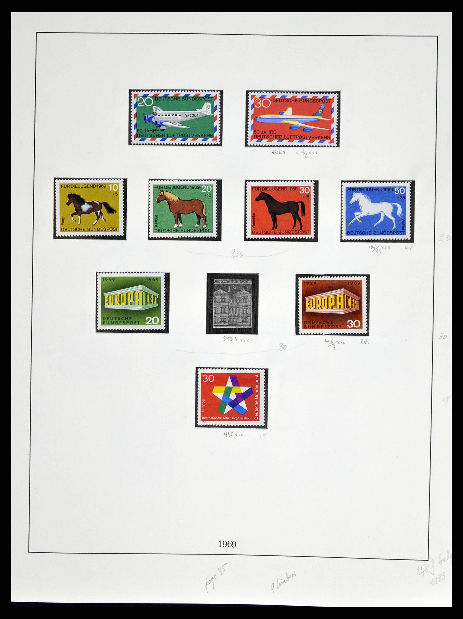 38679 0062 - Postzegelverzameling 38679 Bundespost compleet 1949-1973.