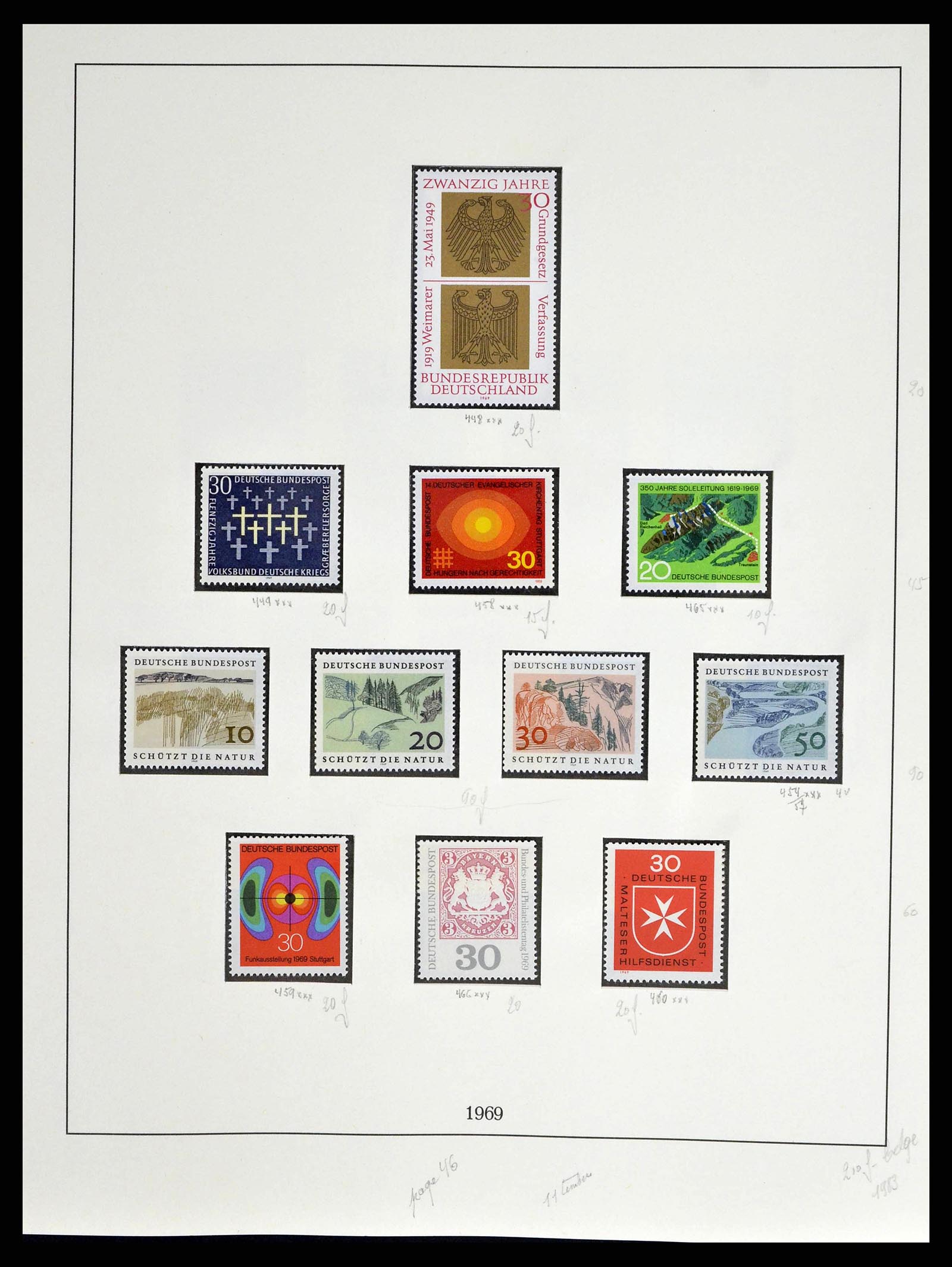 38679 0063 - Postzegelverzameling 38679 Bundespost compleet 1949-1973.