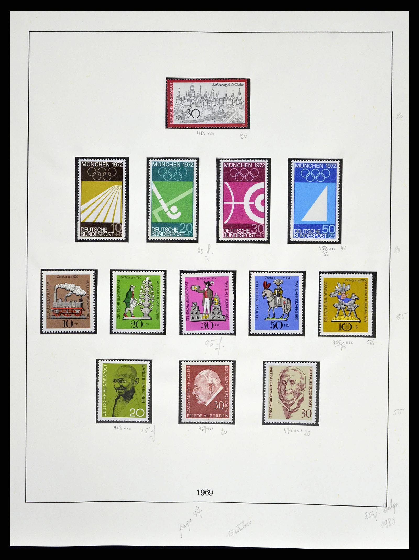 38679 0064 - Postzegelverzameling 38679 Bundespost compleet 1949-1973.