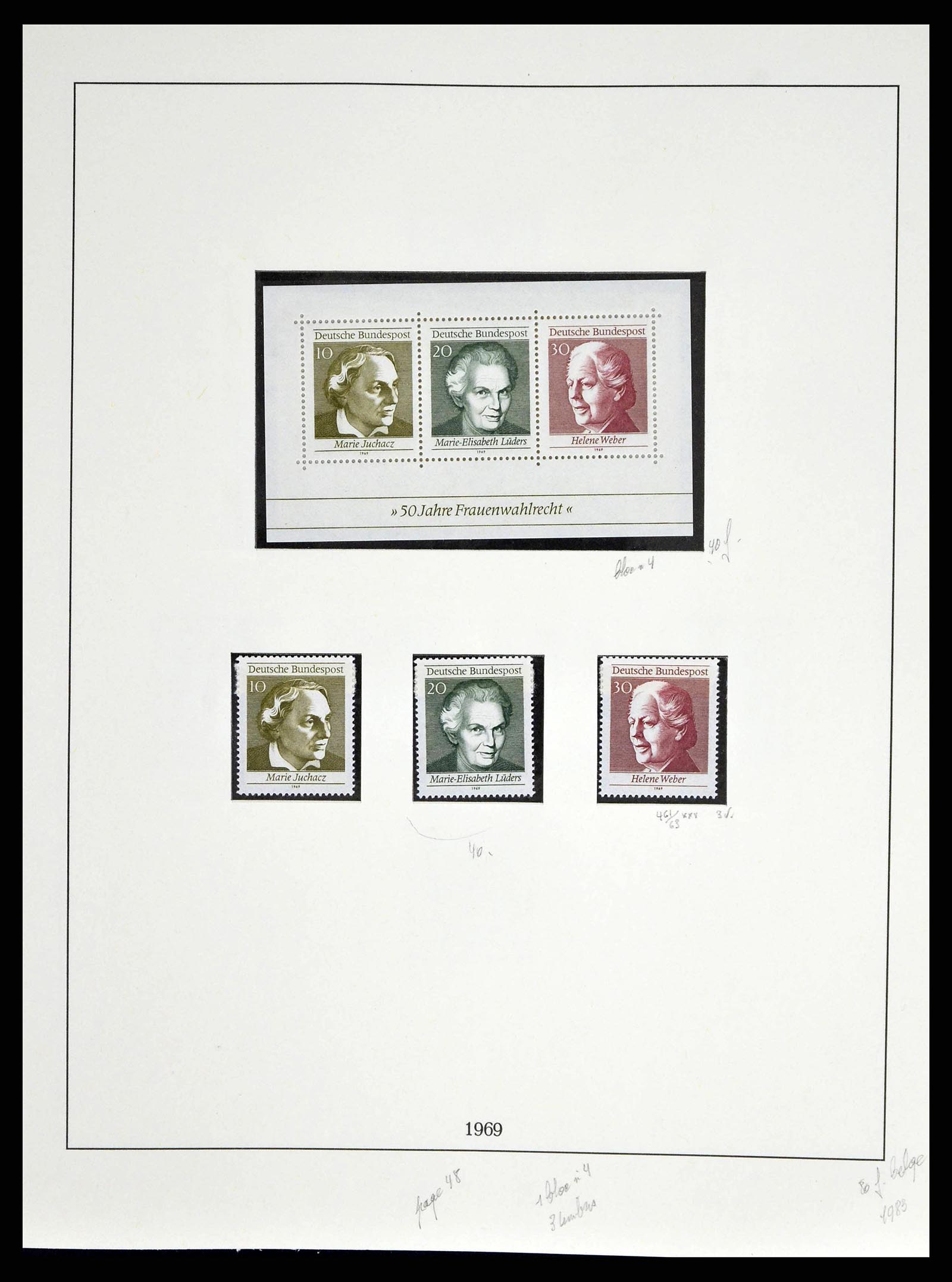 38679 0065 - Postzegelverzameling 38679 Bundespost compleet 1949-1973.