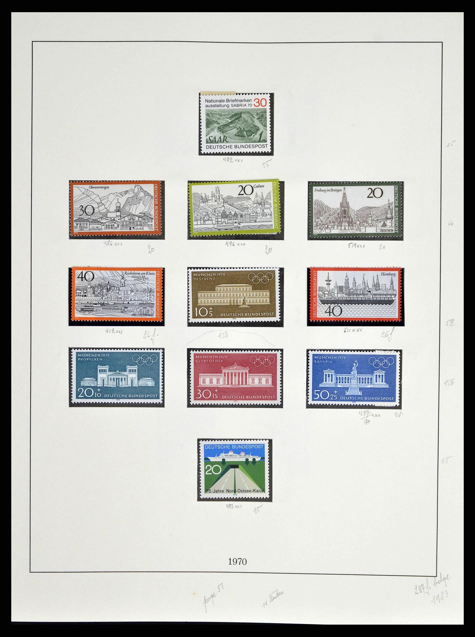 38679 0068 - Postzegelverzameling 38679 Bundespost compleet 1949-1973.