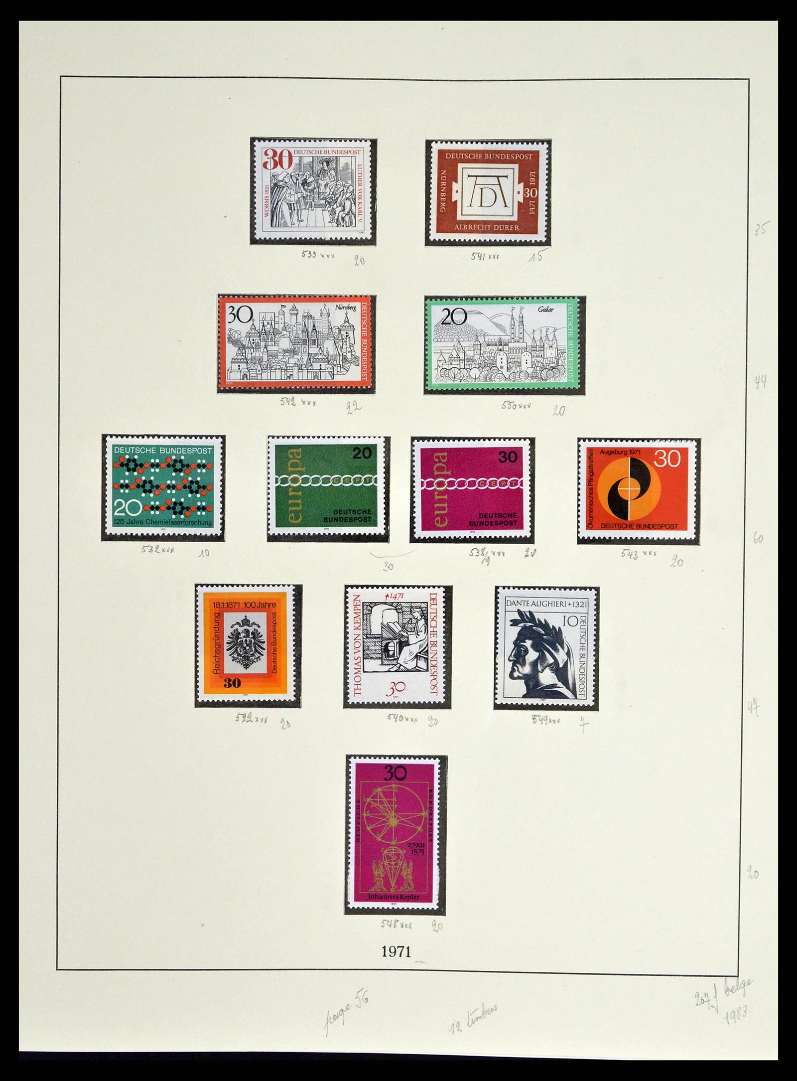 38679 0073 - Postzegelverzameling 38679 Bundespost compleet 1949-1973.