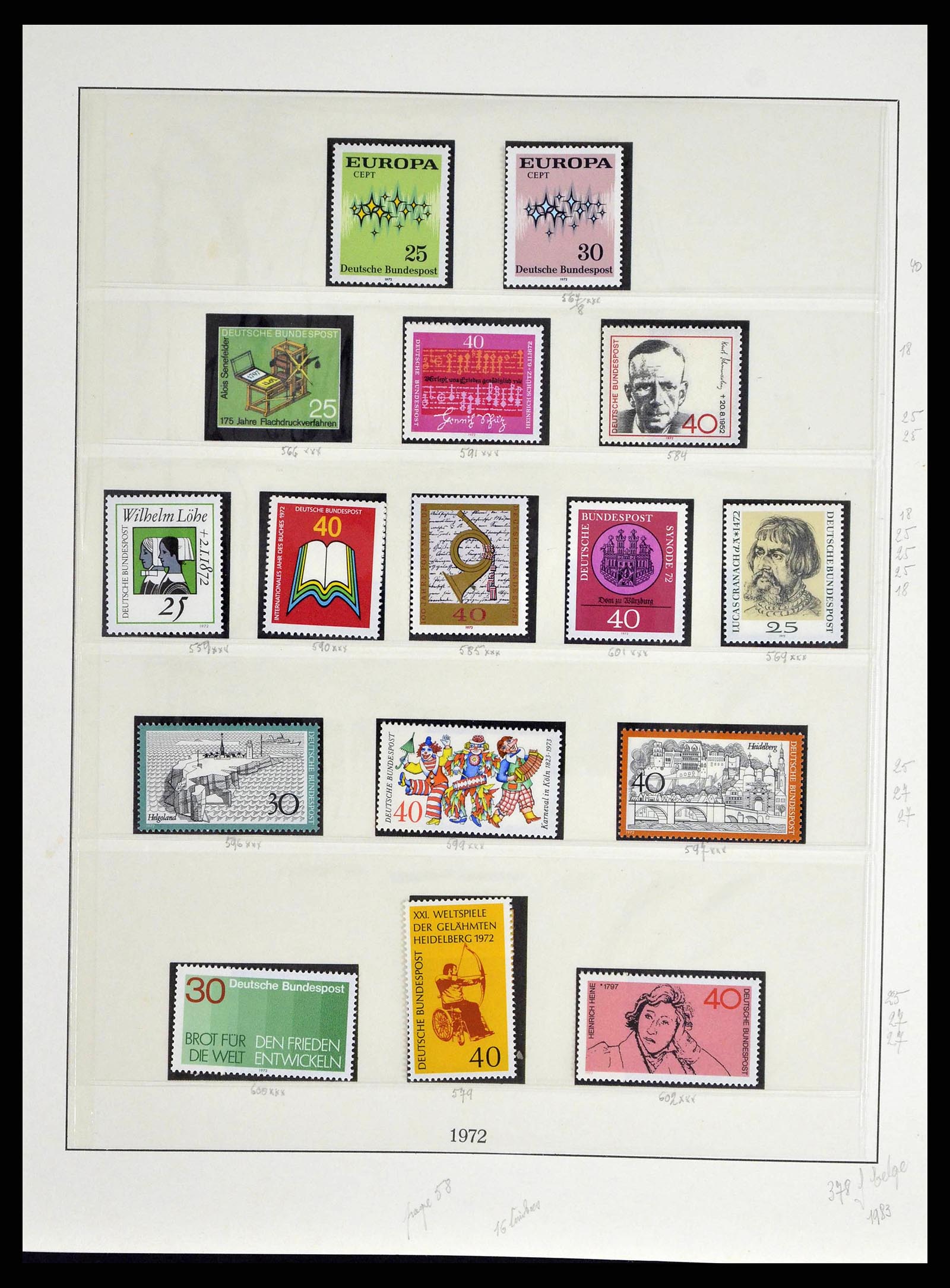 38679 0075 - Postzegelverzameling 38679 Bundespost compleet 1949-1973.