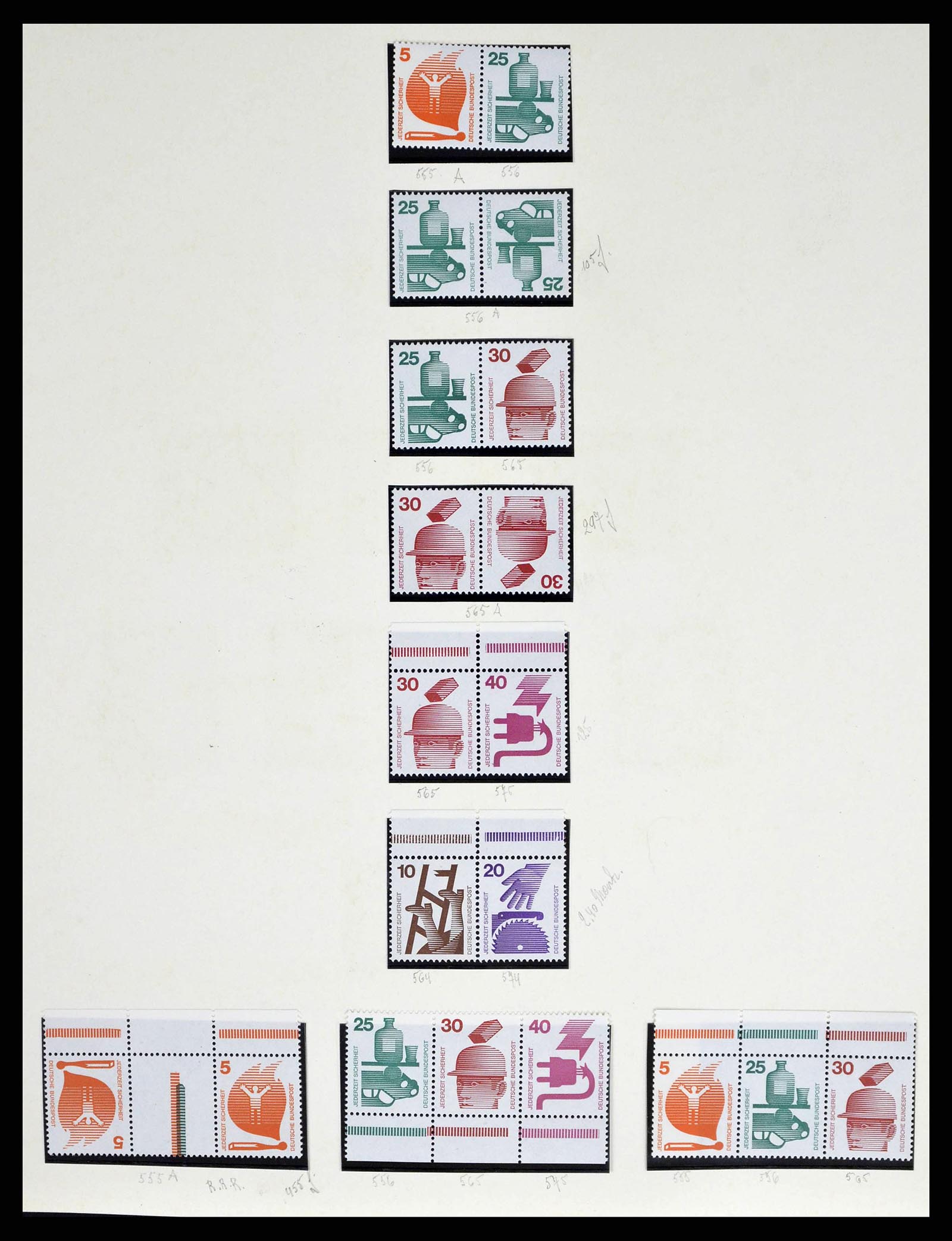 38679 0077 - Postzegelverzameling 38679 Bundespost compleet 1949-1973.