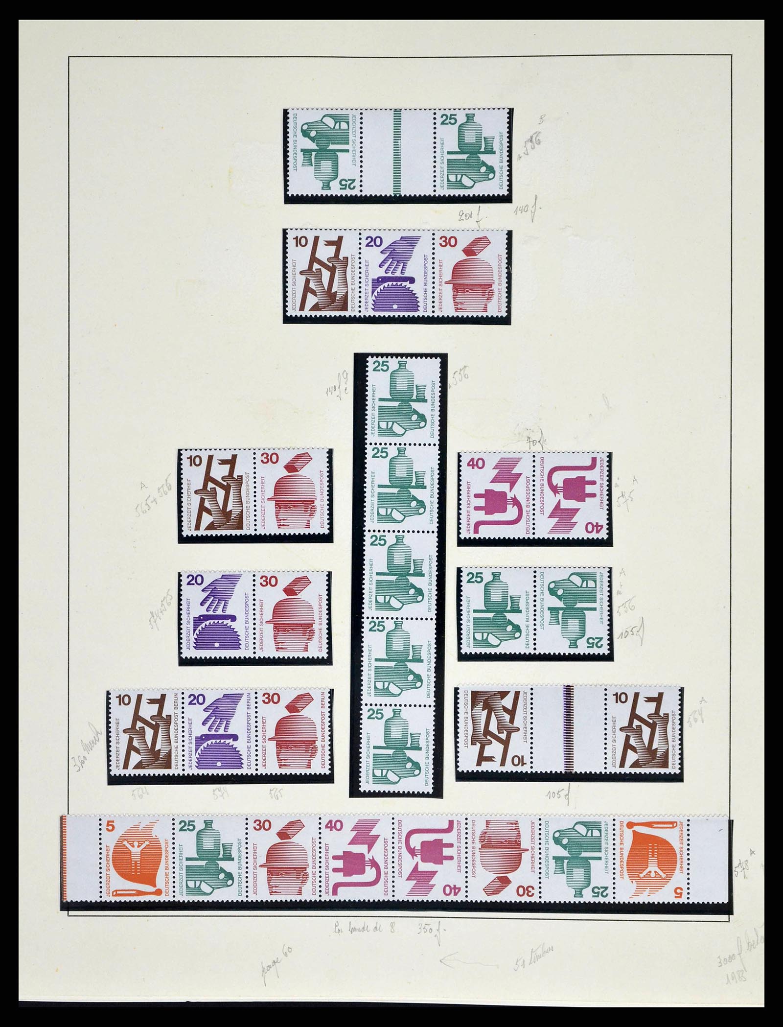 38679 0078 - Postzegelverzameling 38679 Bundespost compleet 1949-1973.