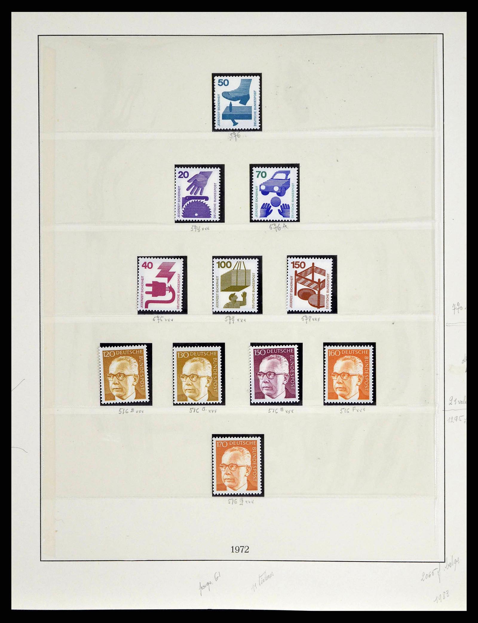38679 0079 - Postzegelverzameling 38679 Bundespost compleet 1949-1973.