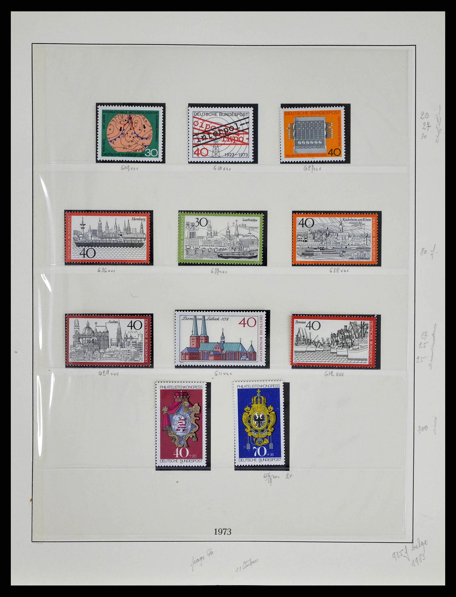38679 0084 - Postzegelverzameling 38679 Bundespost compleet 1949-1973.