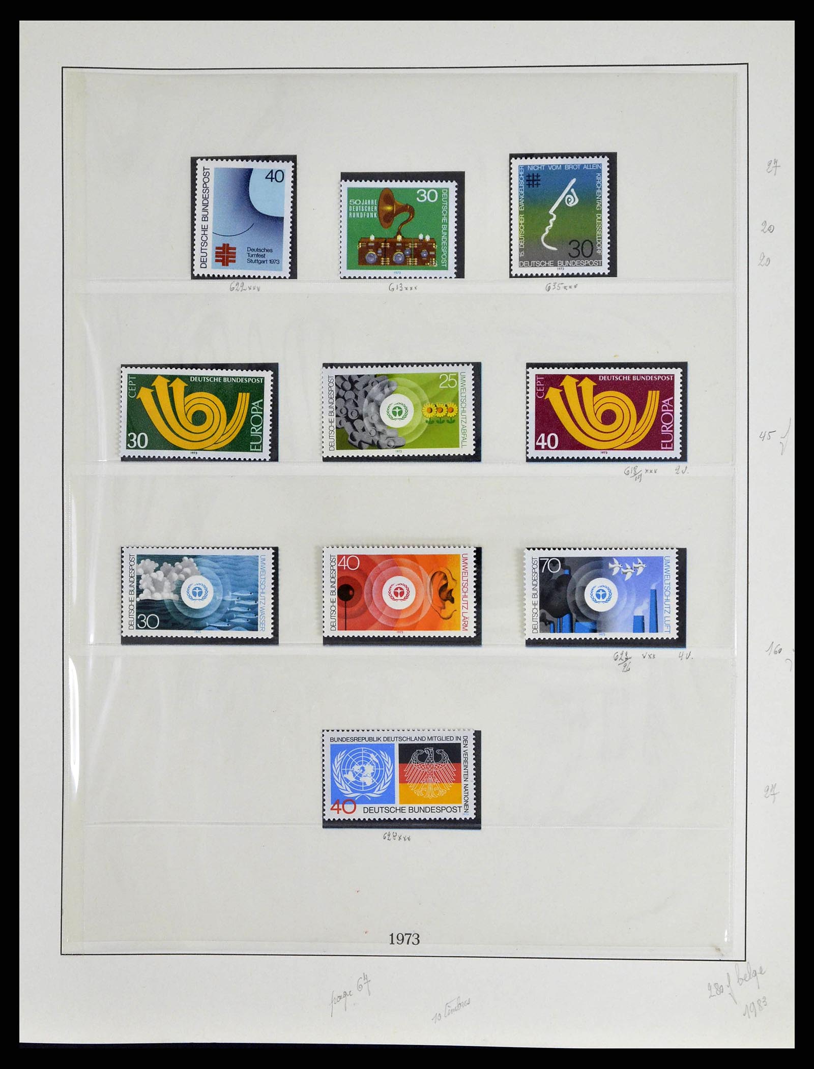 38679 0085 - Postzegelverzameling 38679 Bundespost compleet 1949-1973.