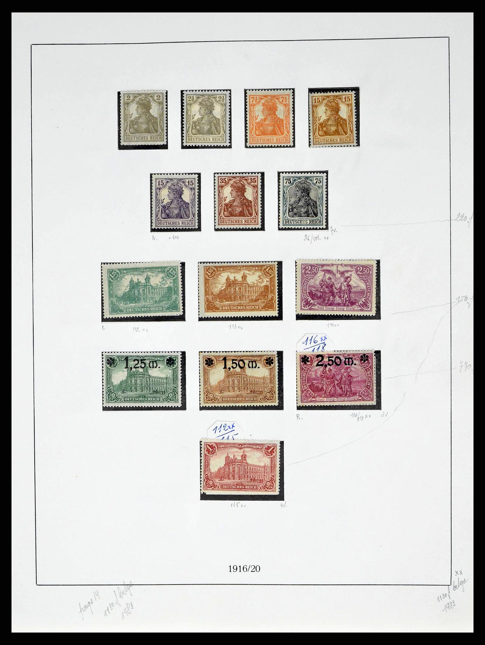 38680 0015 - Stamp collection 38680 German Reich 1872-1945.