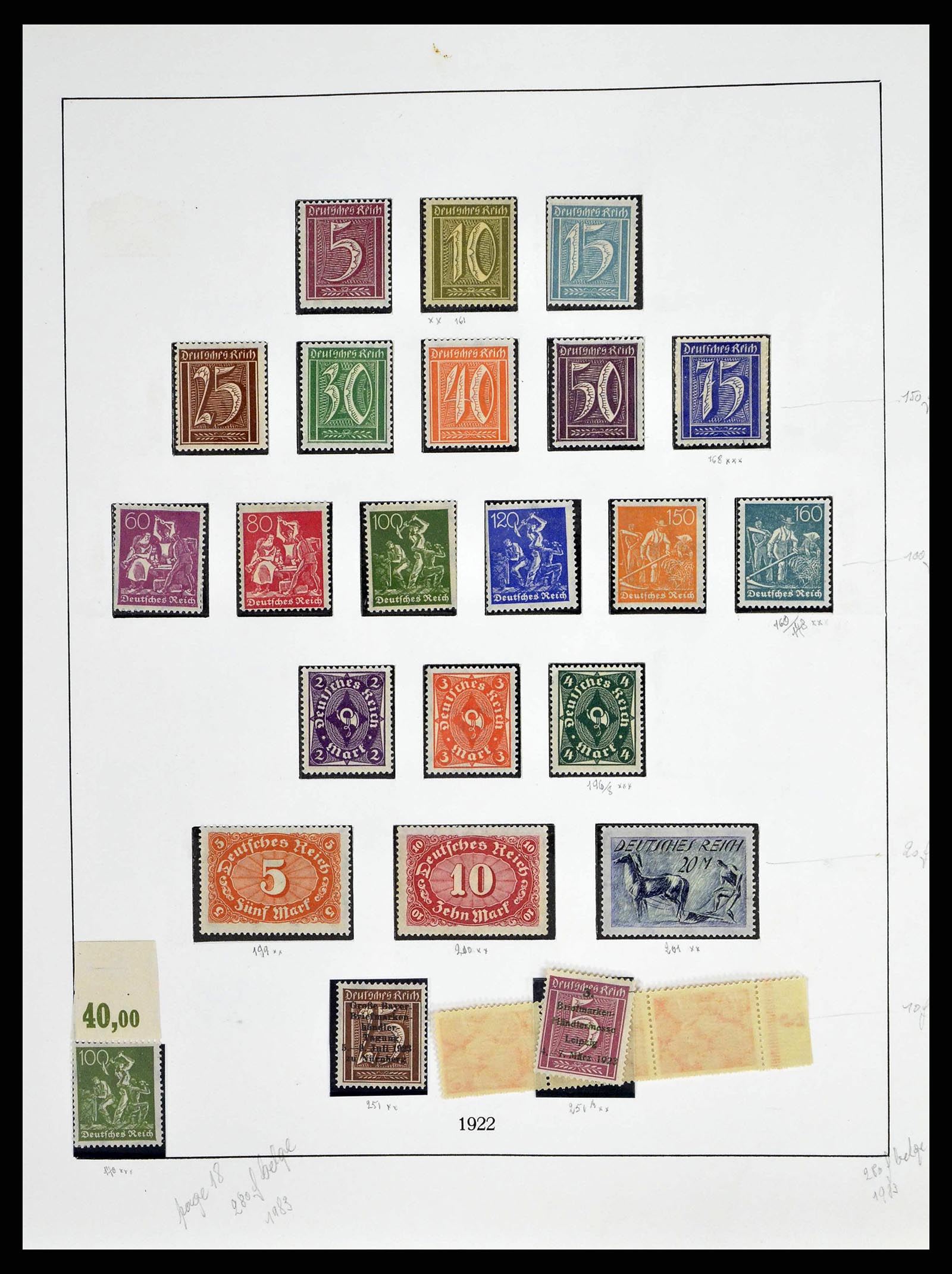 38680 0020 - Stamp collection 38680 German Reich 1872-1945.