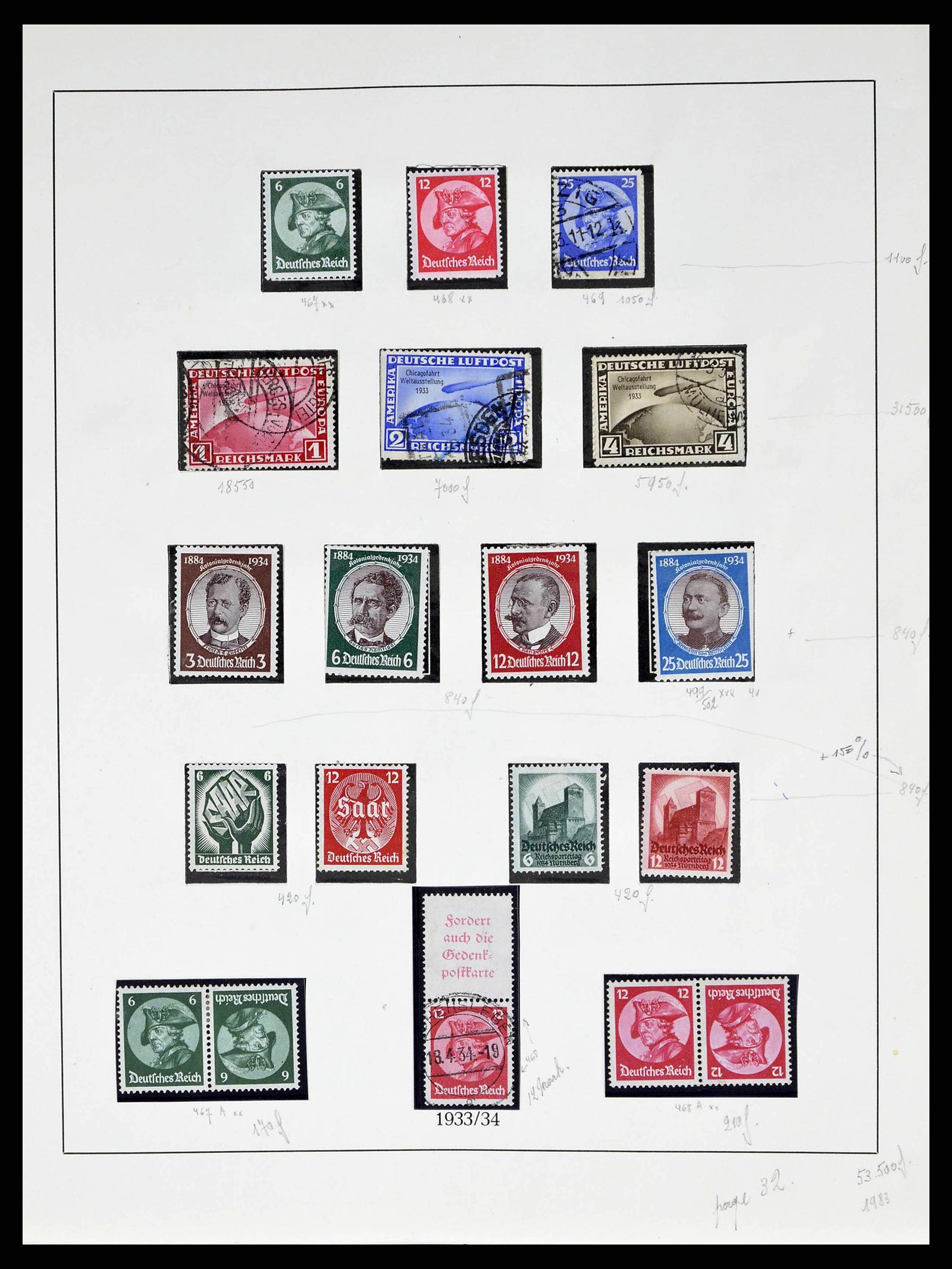38680 0037 - Stamp collection 38680 German Reich 1872-1945.