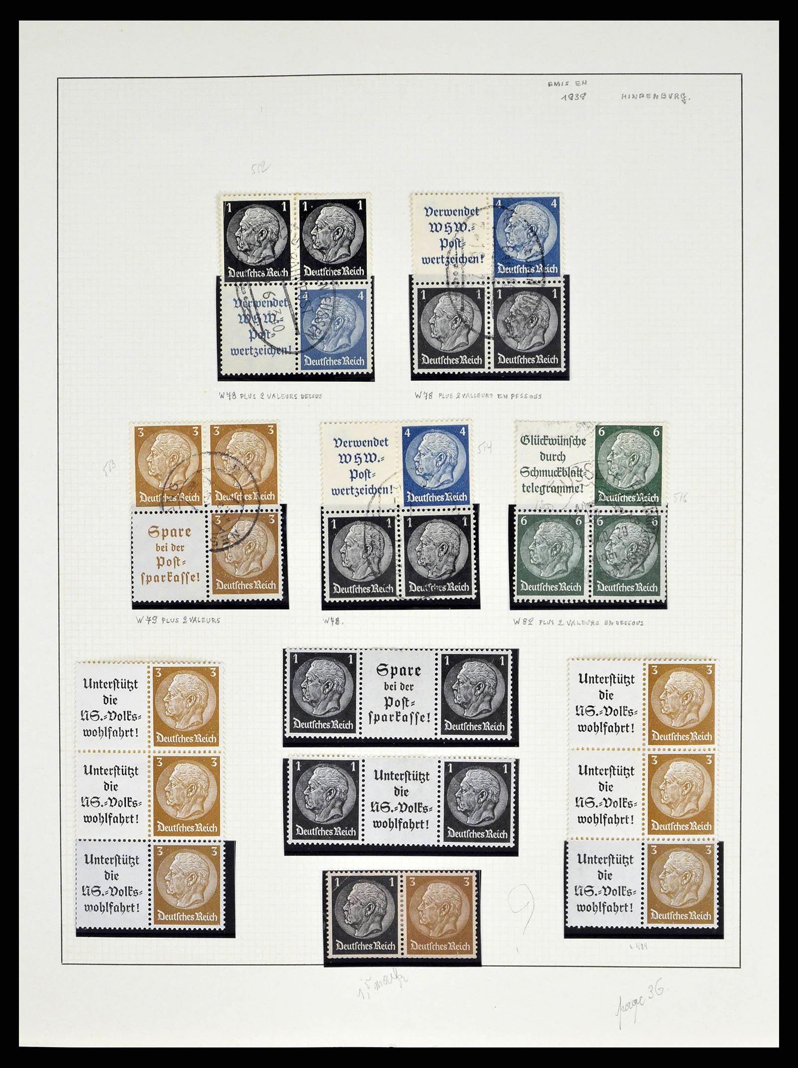 38680 0041 - Stamp collection 38680 German Reich 1872-1945.