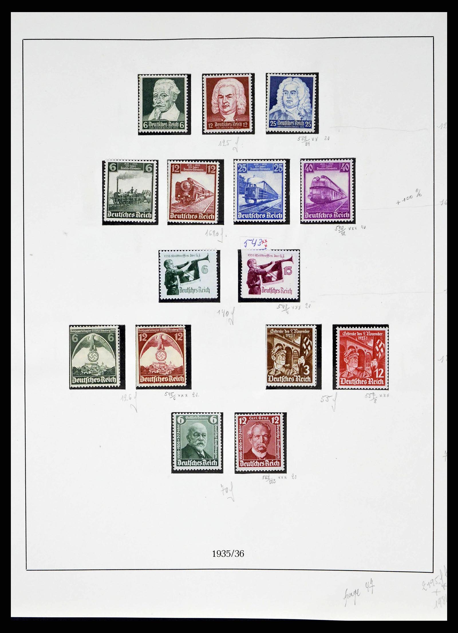 38680 0053 - Stamp collection 38680 German Reich 1872-1945.