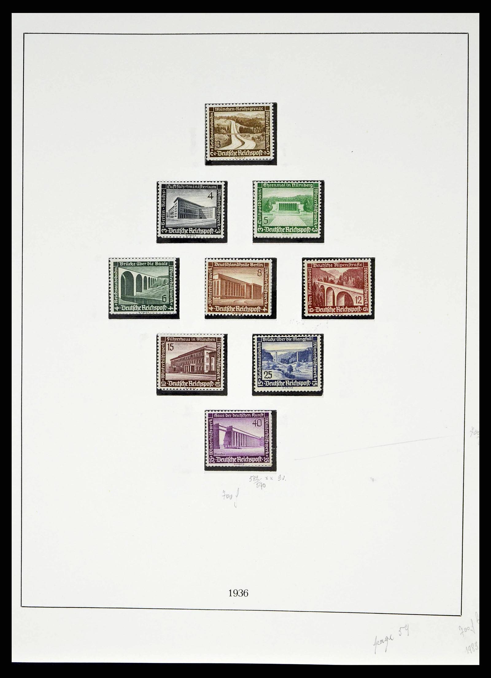 38680 0060 - Stamp collection 38680 German Reich 1872-1945.