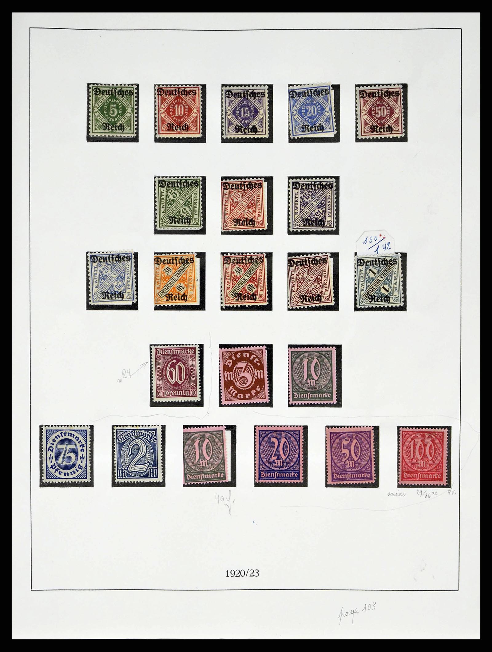 38680 0110 - Stamp collection 38680 German Reich 1872-1945.