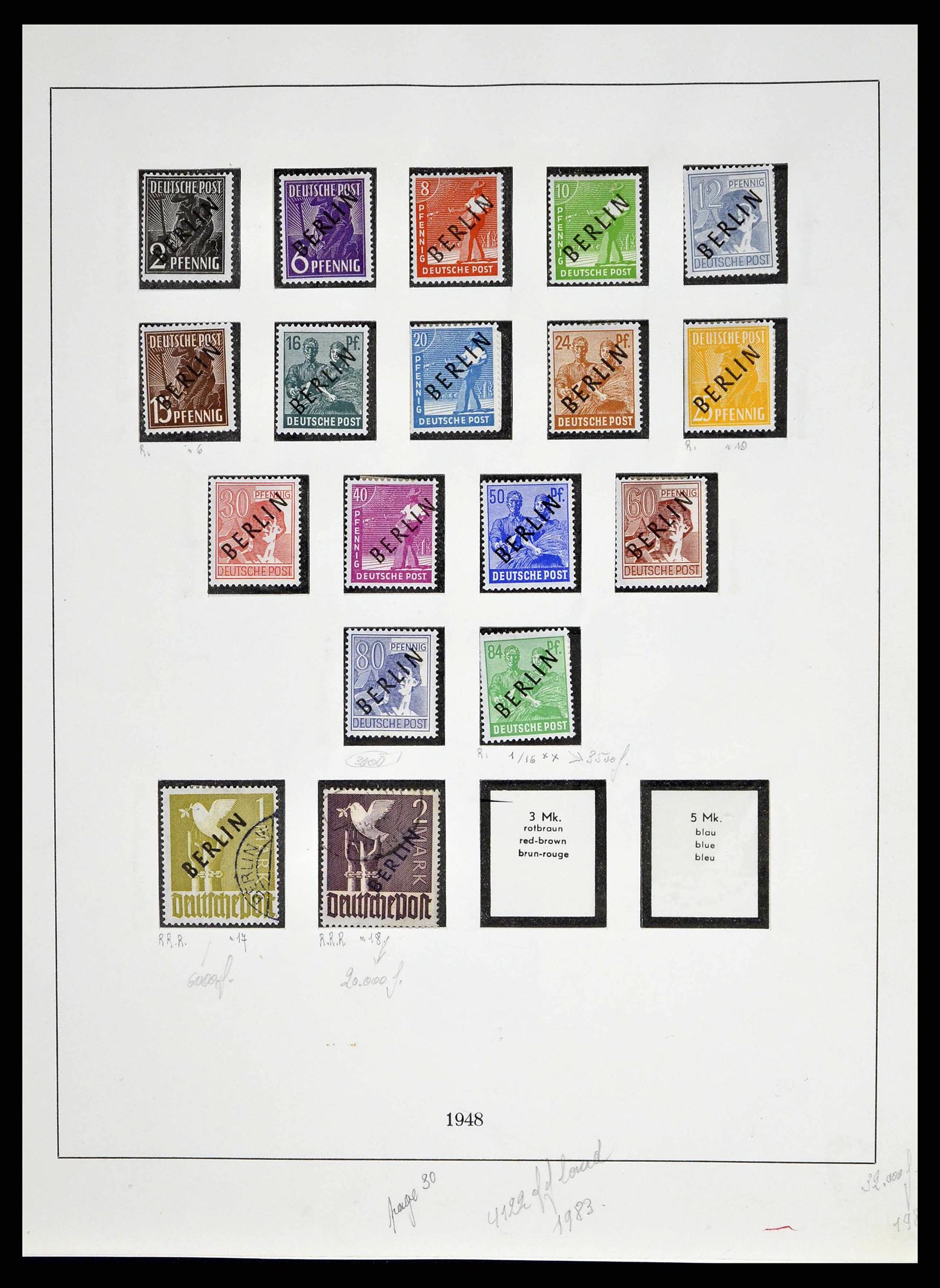 38681 0001 - Postzegelverzameling 38681 Berlijn 1948-1973.