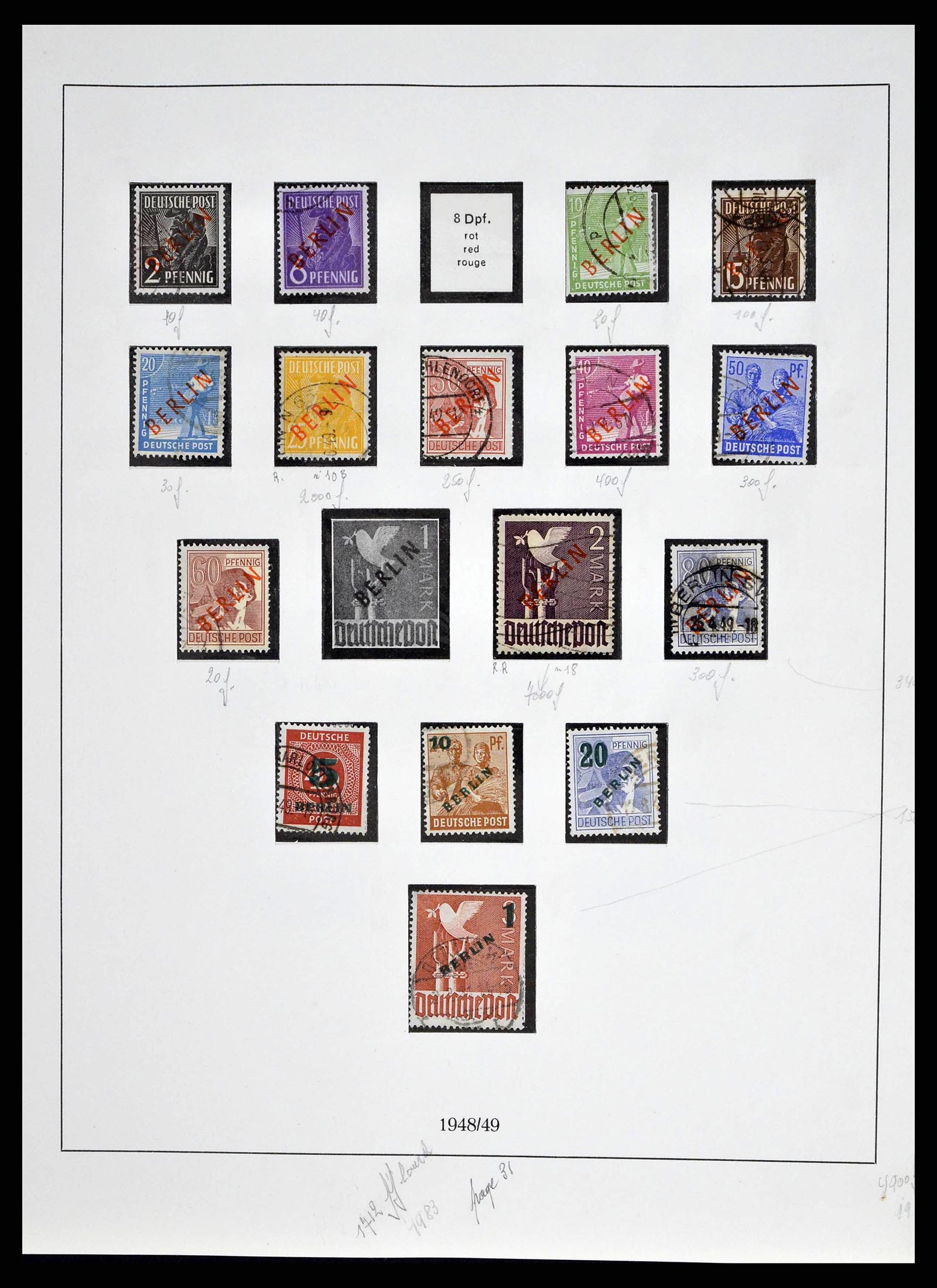38681 0002 - Postzegelverzameling 38681 Berlijn 1948-1973.