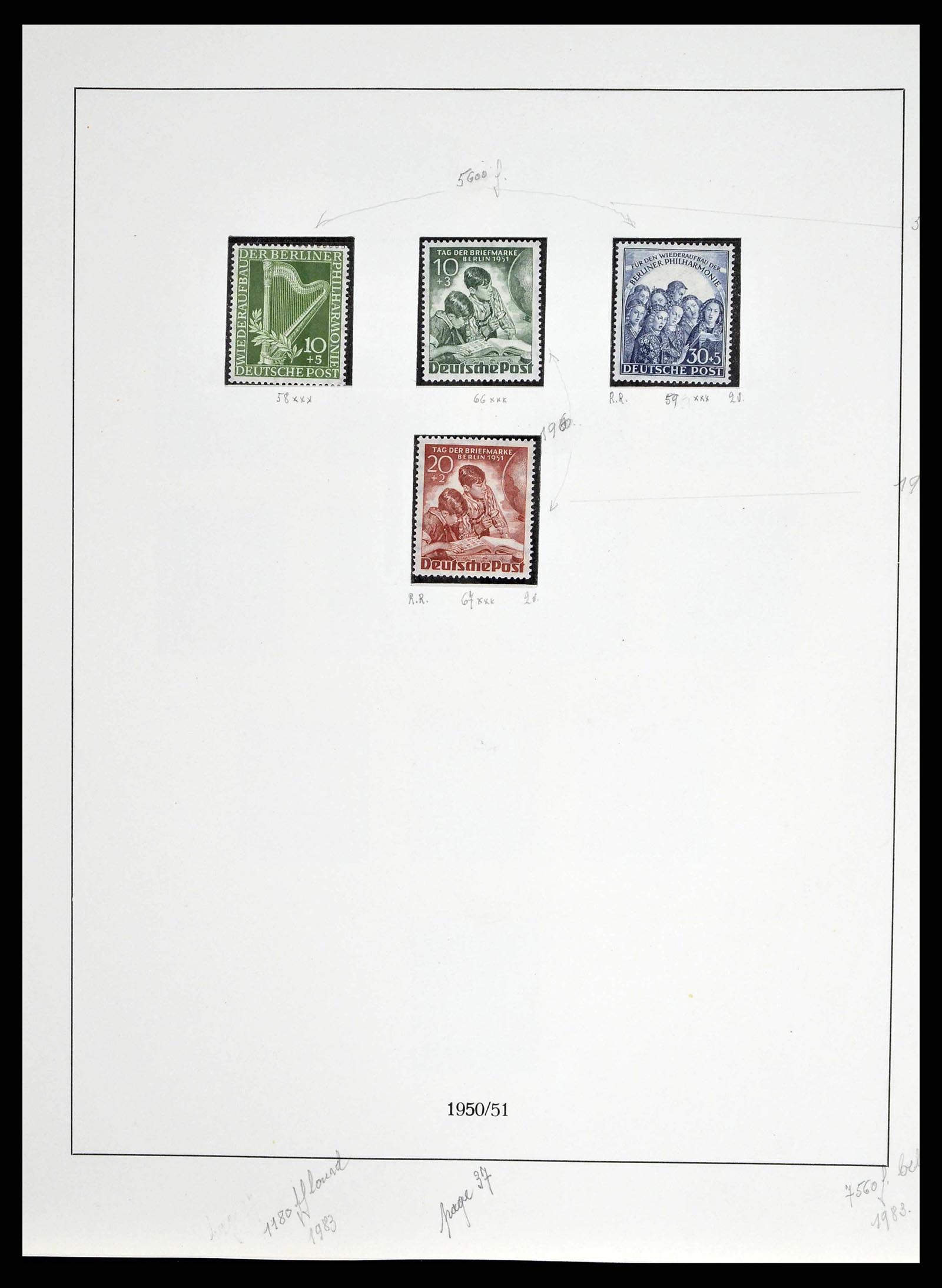 38681 0007 - Postzegelverzameling 38681 Berlijn 1948-1973.