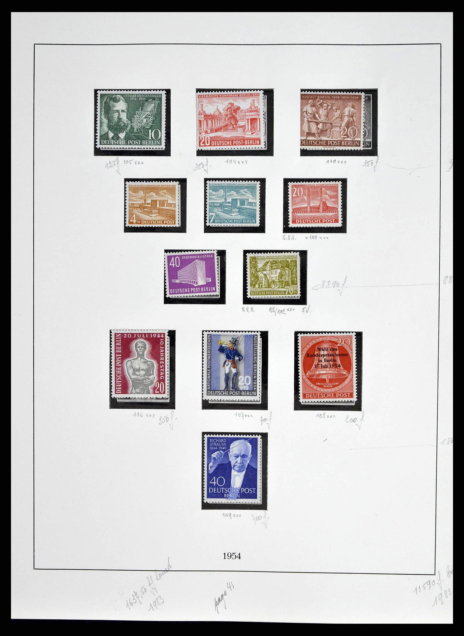 38681 0011 - Postzegelverzameling 38681 Berlijn 1948-1973.
