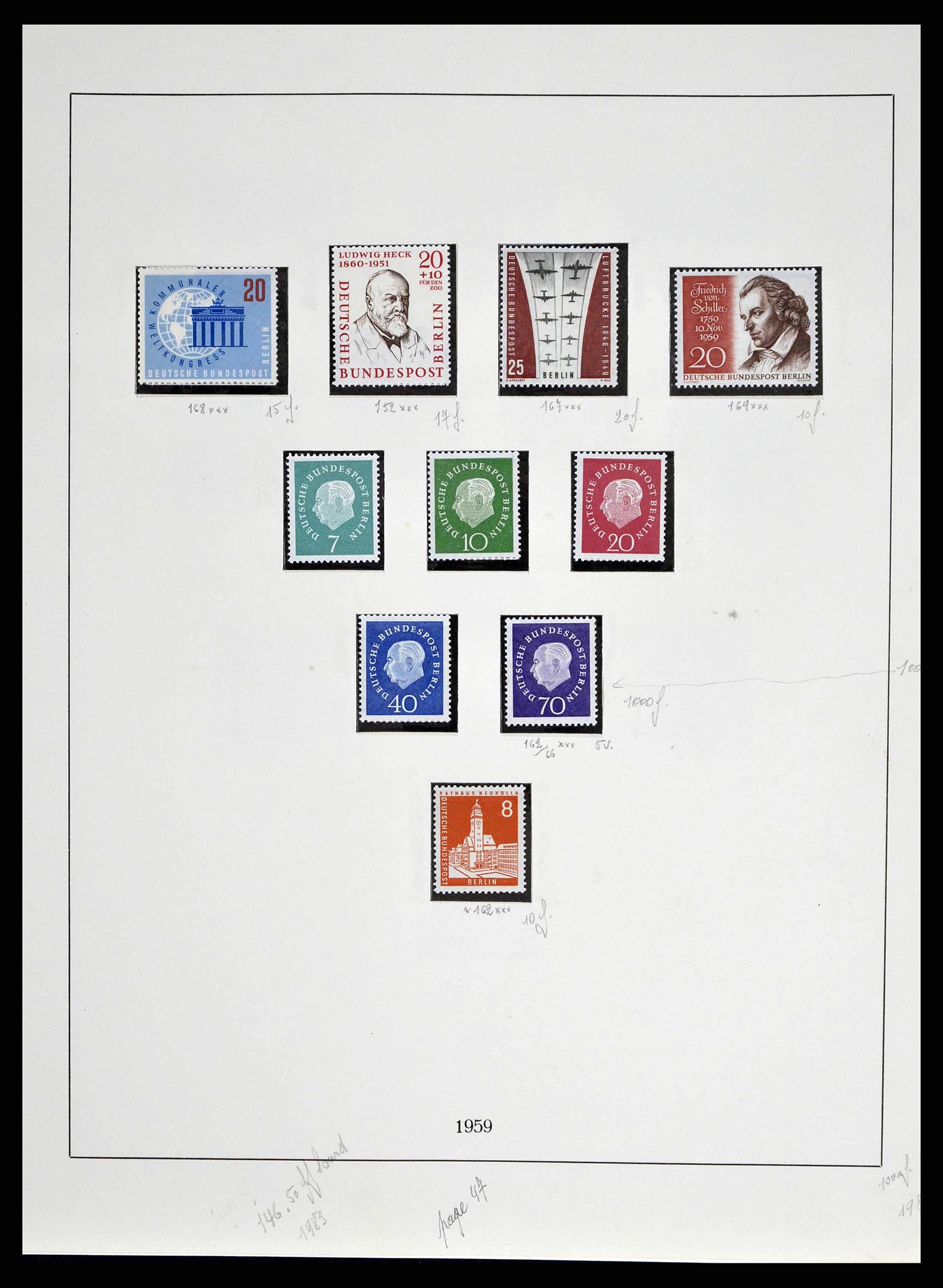 38681 0017 - Postzegelverzameling 38681 Berlijn 1948-1973.