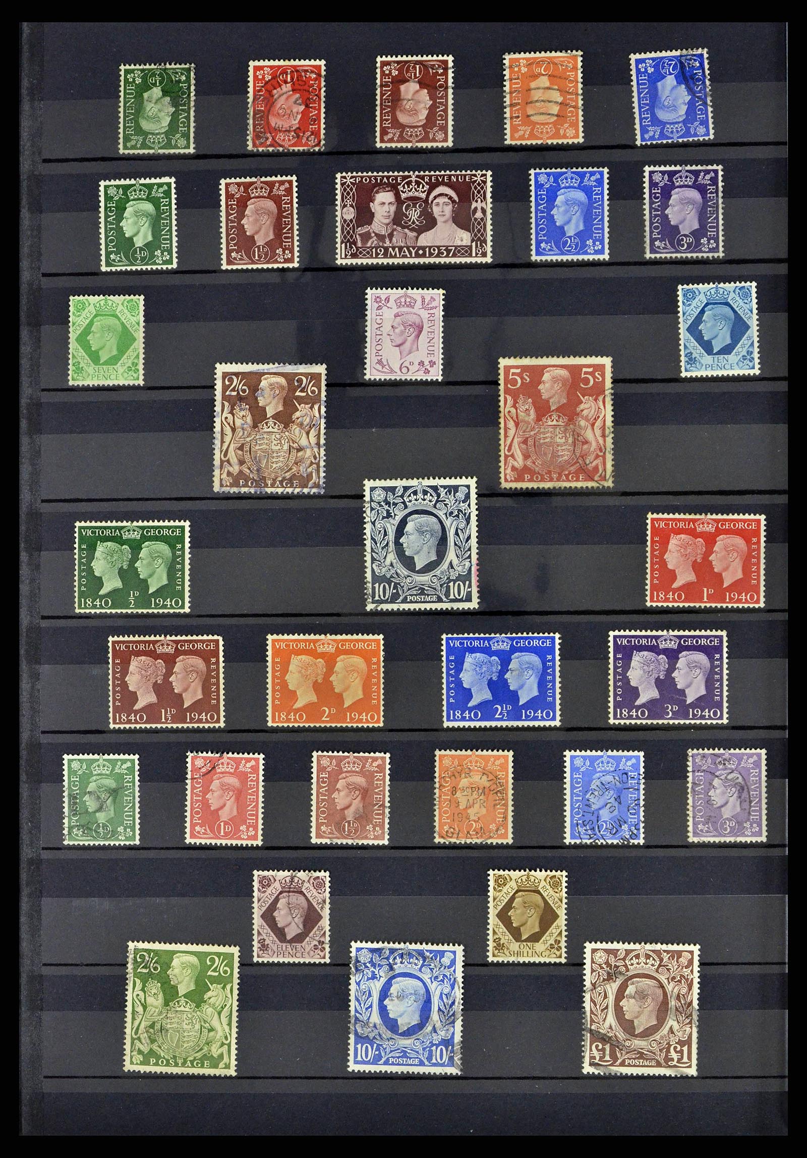 38686 0022 - Stamp collection 38686 Great Britain 1840-1957.