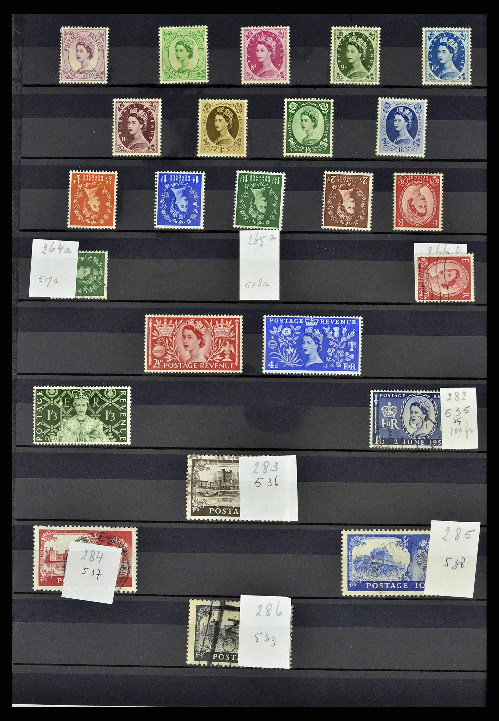 38686 0028 - Postzegelverzameling 38686 Engeland 1840-1957.