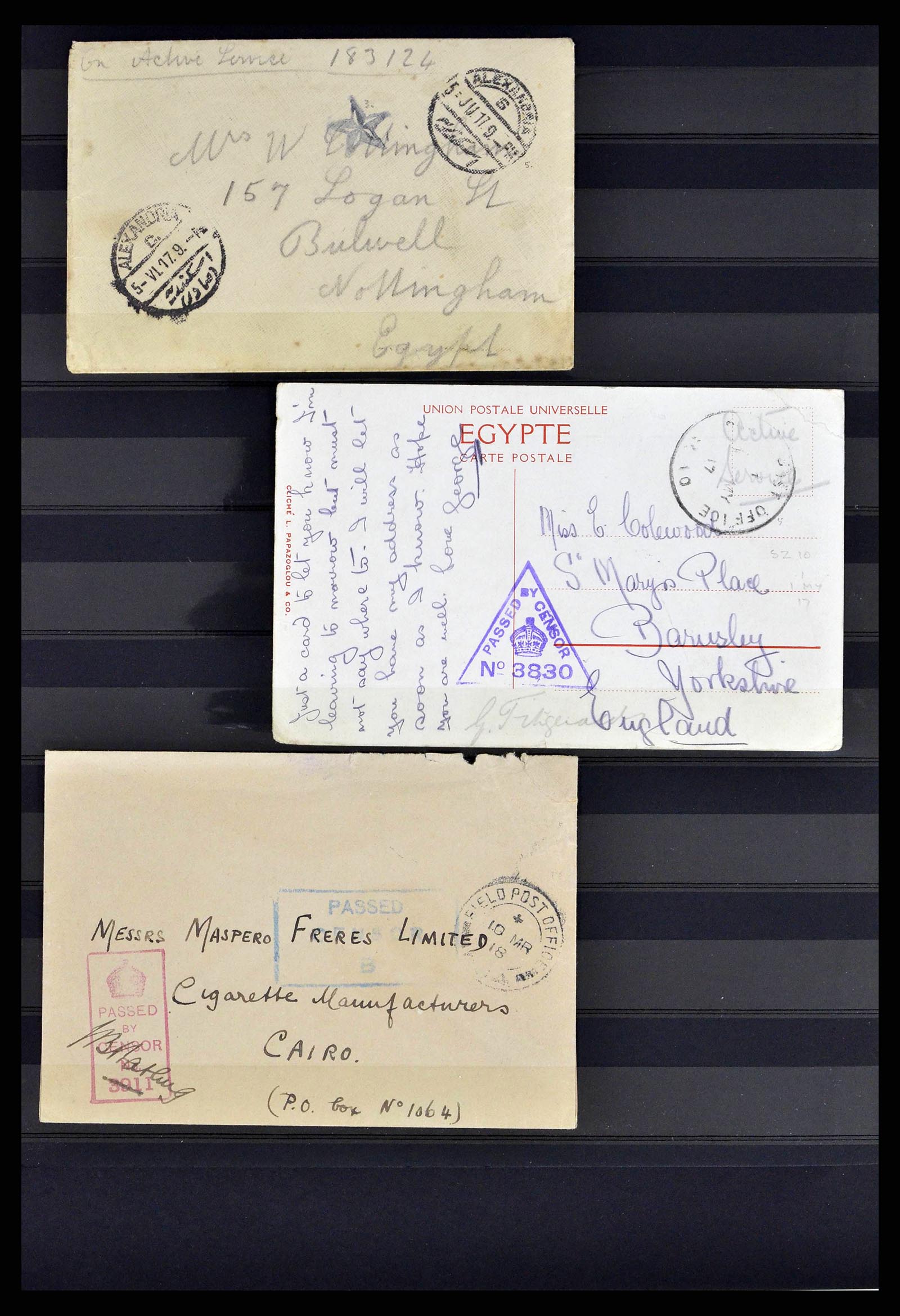 38688 0002 - Postzegelverzameling 38688 Engelse veldpost in Egypte 1917-1939.