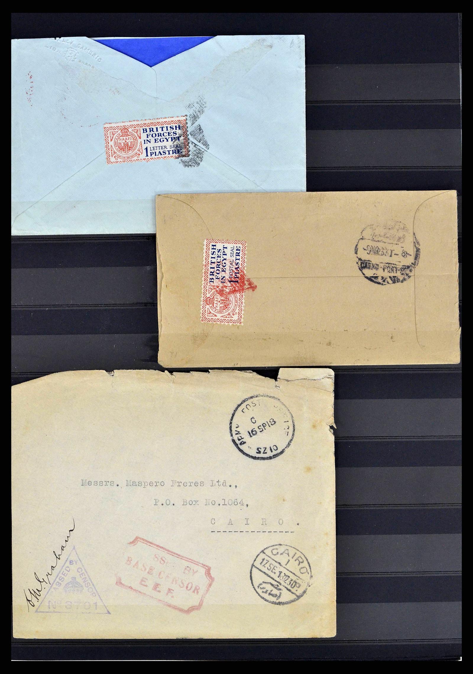 38688 0003 - Postzegelverzameling 38688 Engelse veldpost in Egypte 1917-1939.