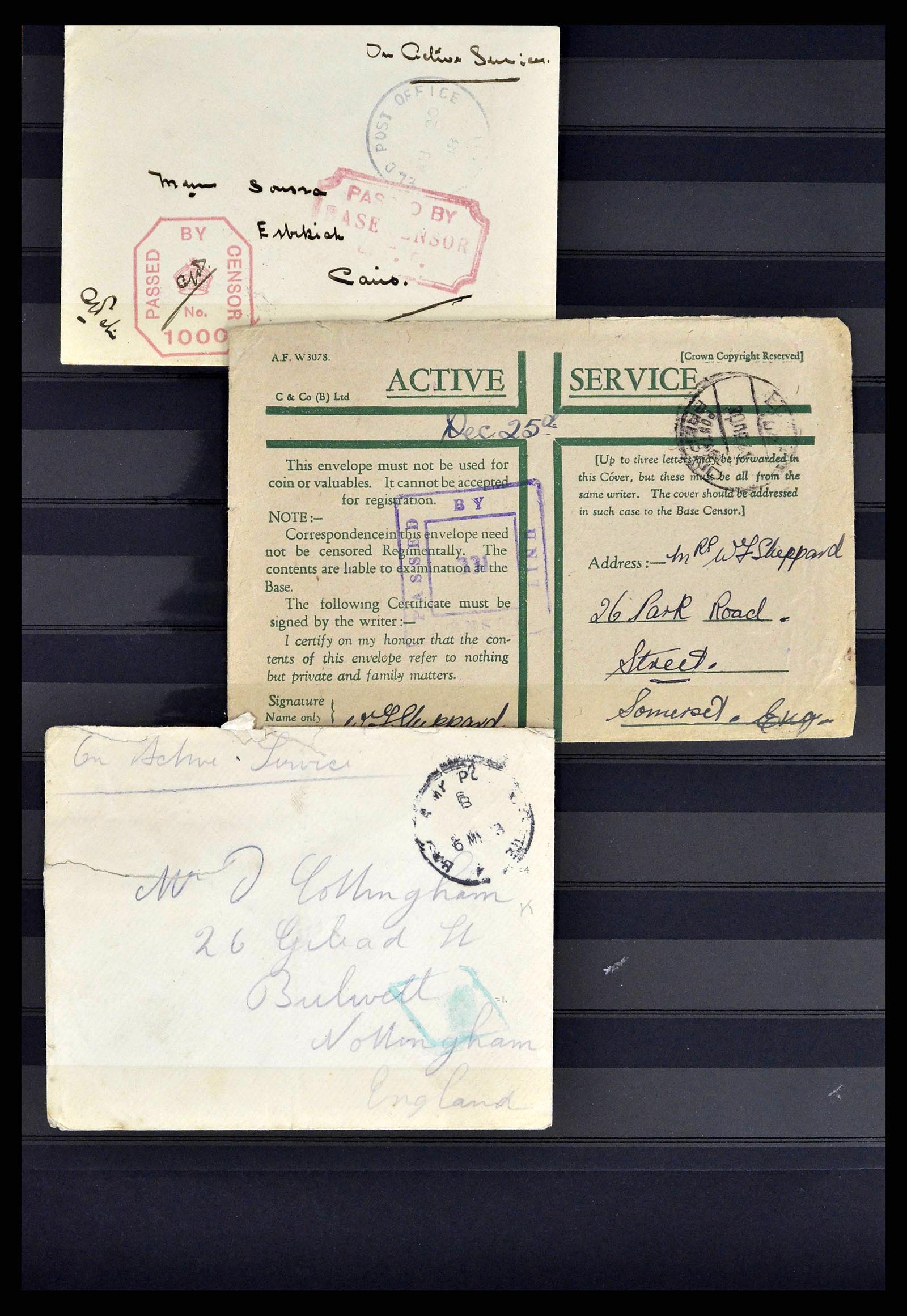 38688 0004 - Postzegelverzameling 38688 Engelse veldpost in Egypte 1917-1939.