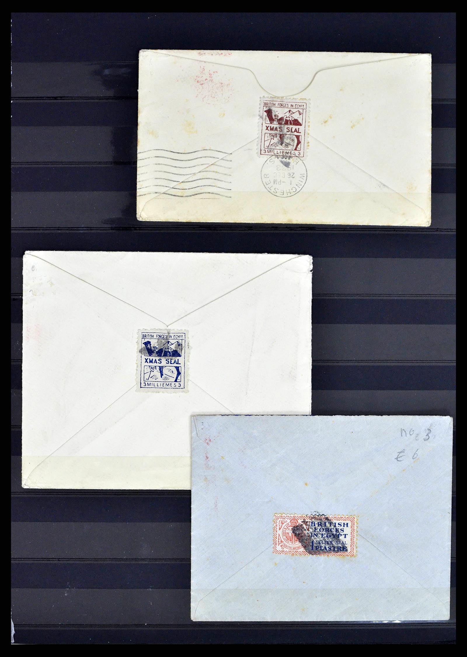 38688 0007 - Postzegelverzameling 38688 Engelse veldpost in Egypte 1917-1939.