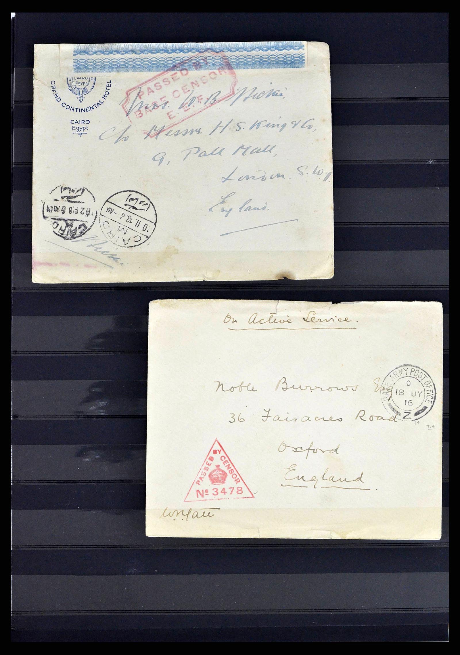 38688 0010 - Postzegelverzameling 38688 Engelse veldpost in Egypte 1917-1939.