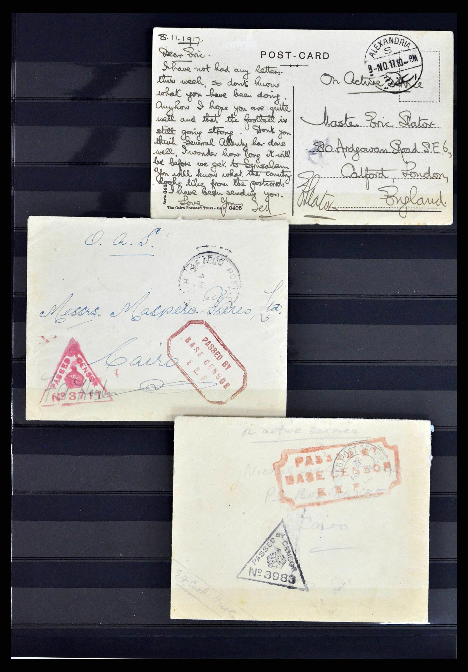 38688 0018 - Postzegelverzameling 38688 Engelse veldpost in Egypte 1917-1939.