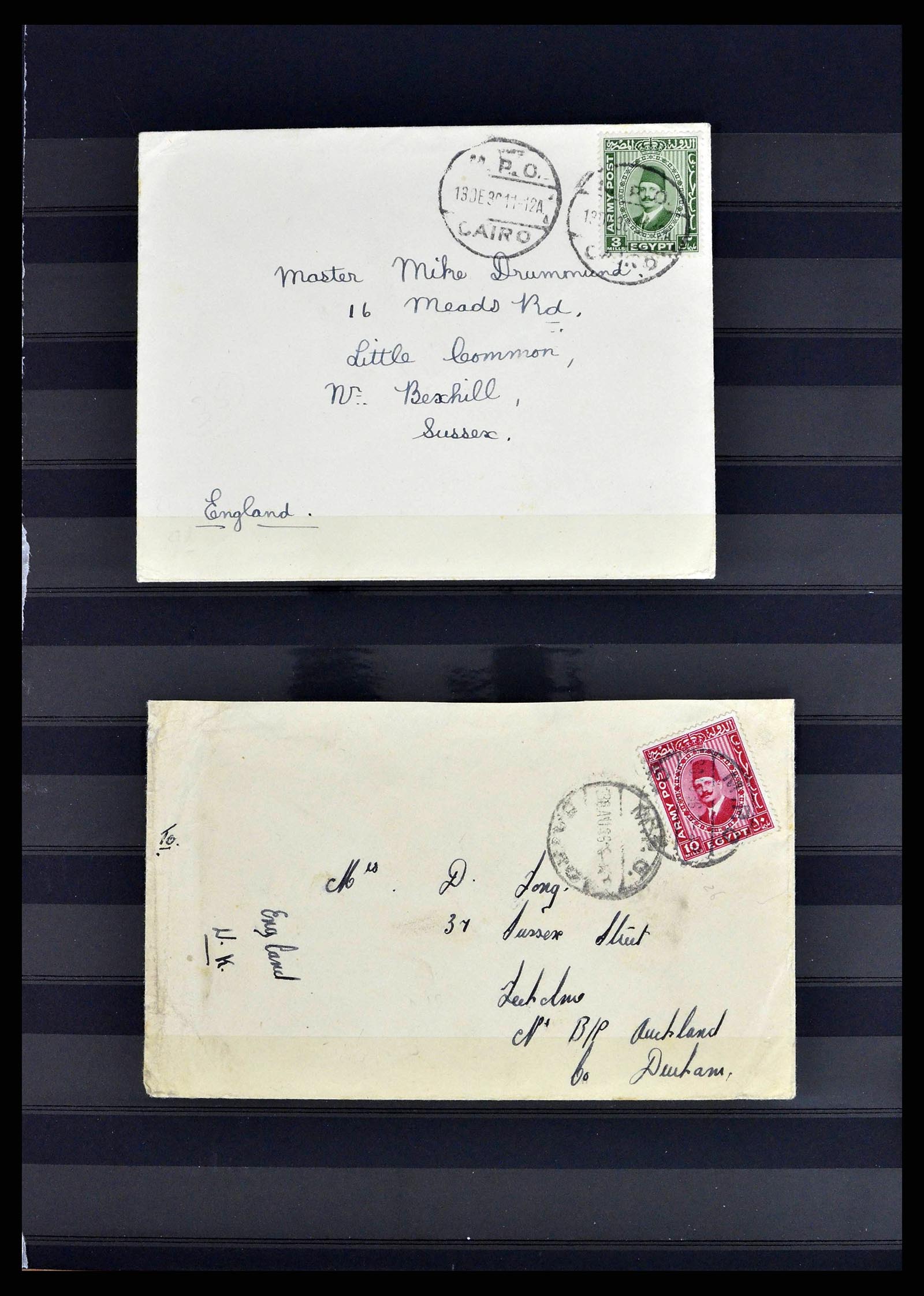 38688 0021 - Postzegelverzameling 38688 Engelse veldpost in Egypte 1917-1939.
