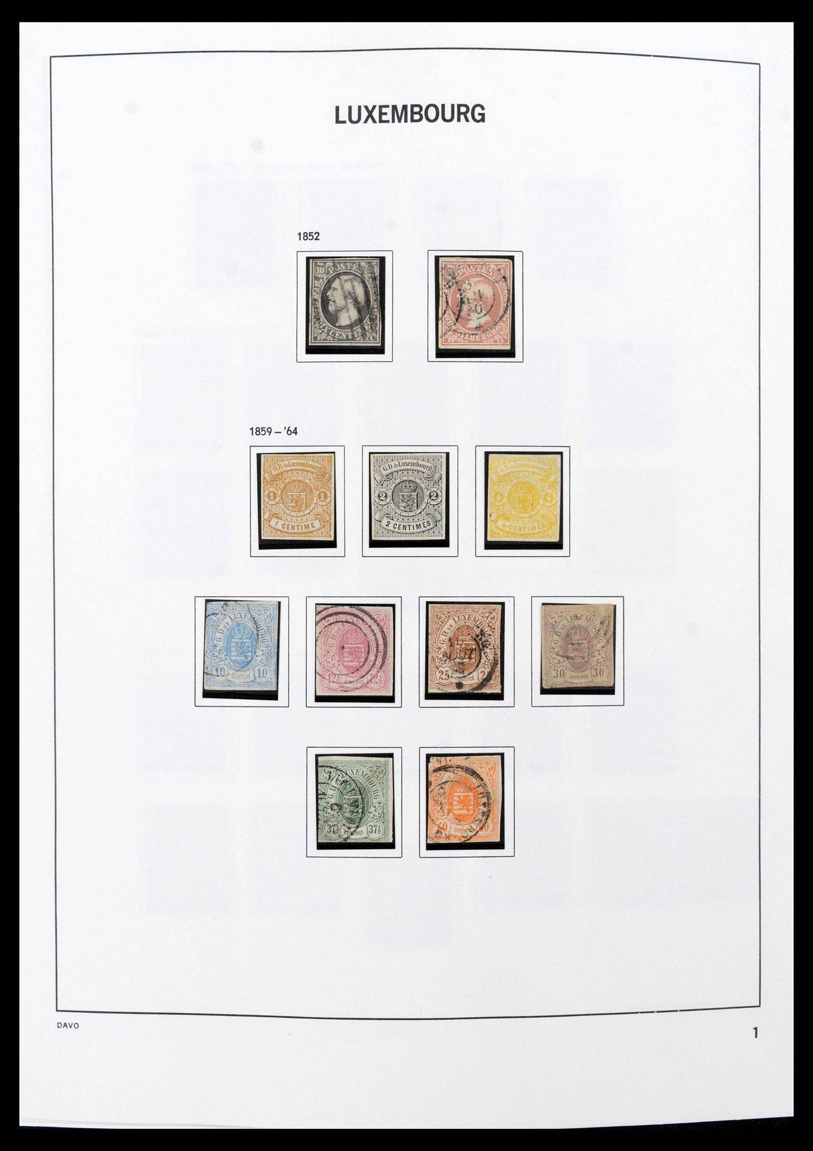 38689 0001 - Stamp collection 38689 Luxembourg 1852-2018.