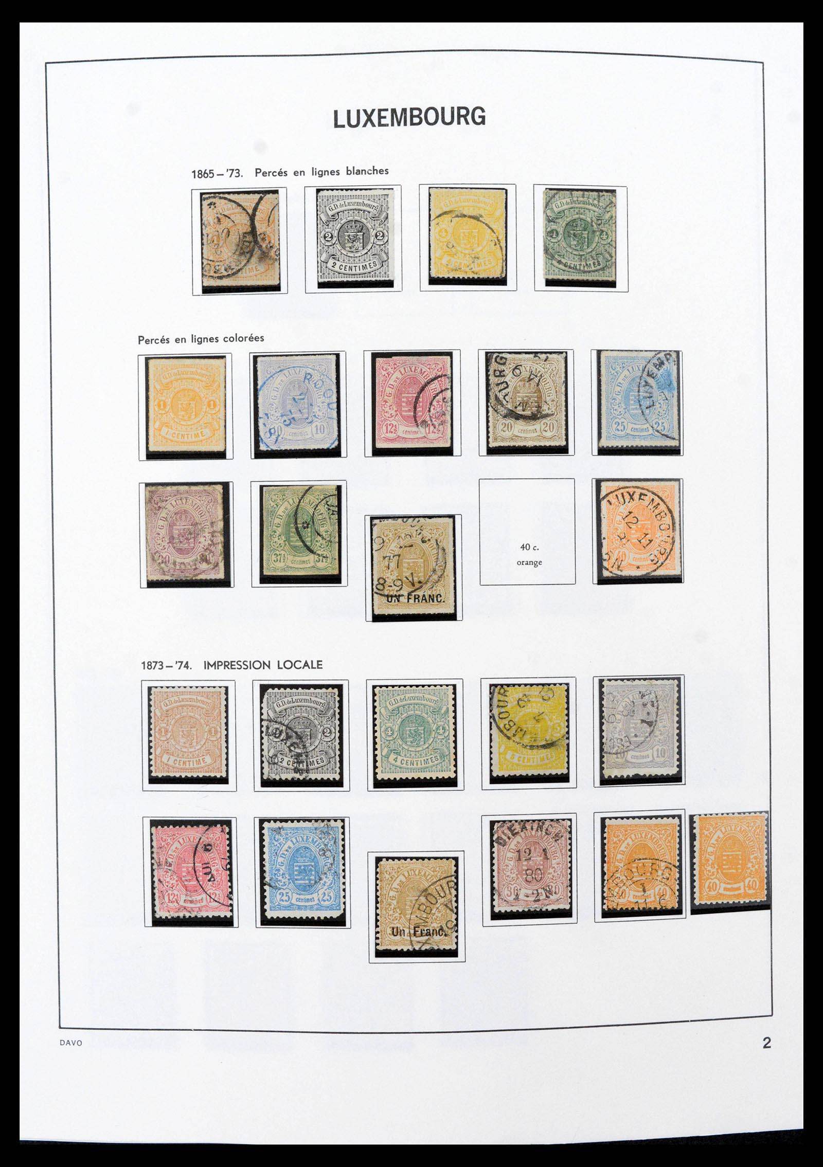 38689 0002 - Stamp collection 38689 Luxembourg 1852-2018.